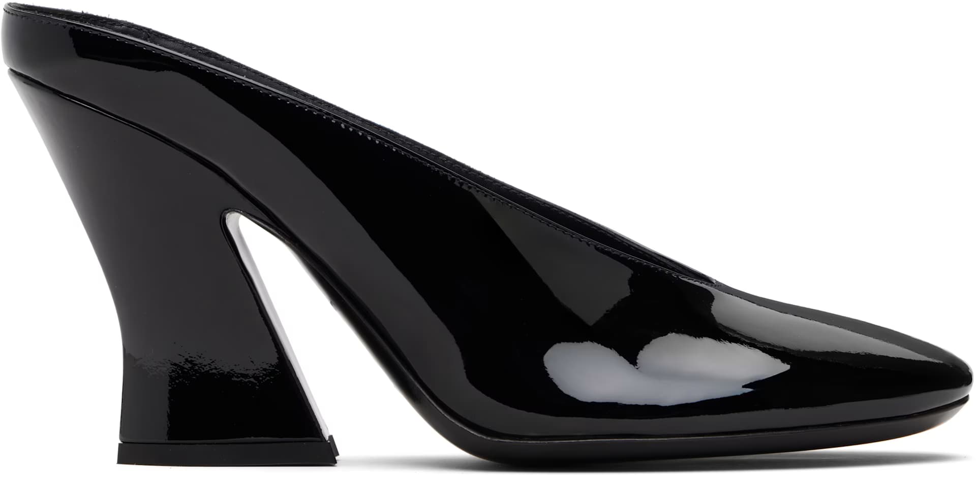 Black Sculpted Mule Heels by Givenchy