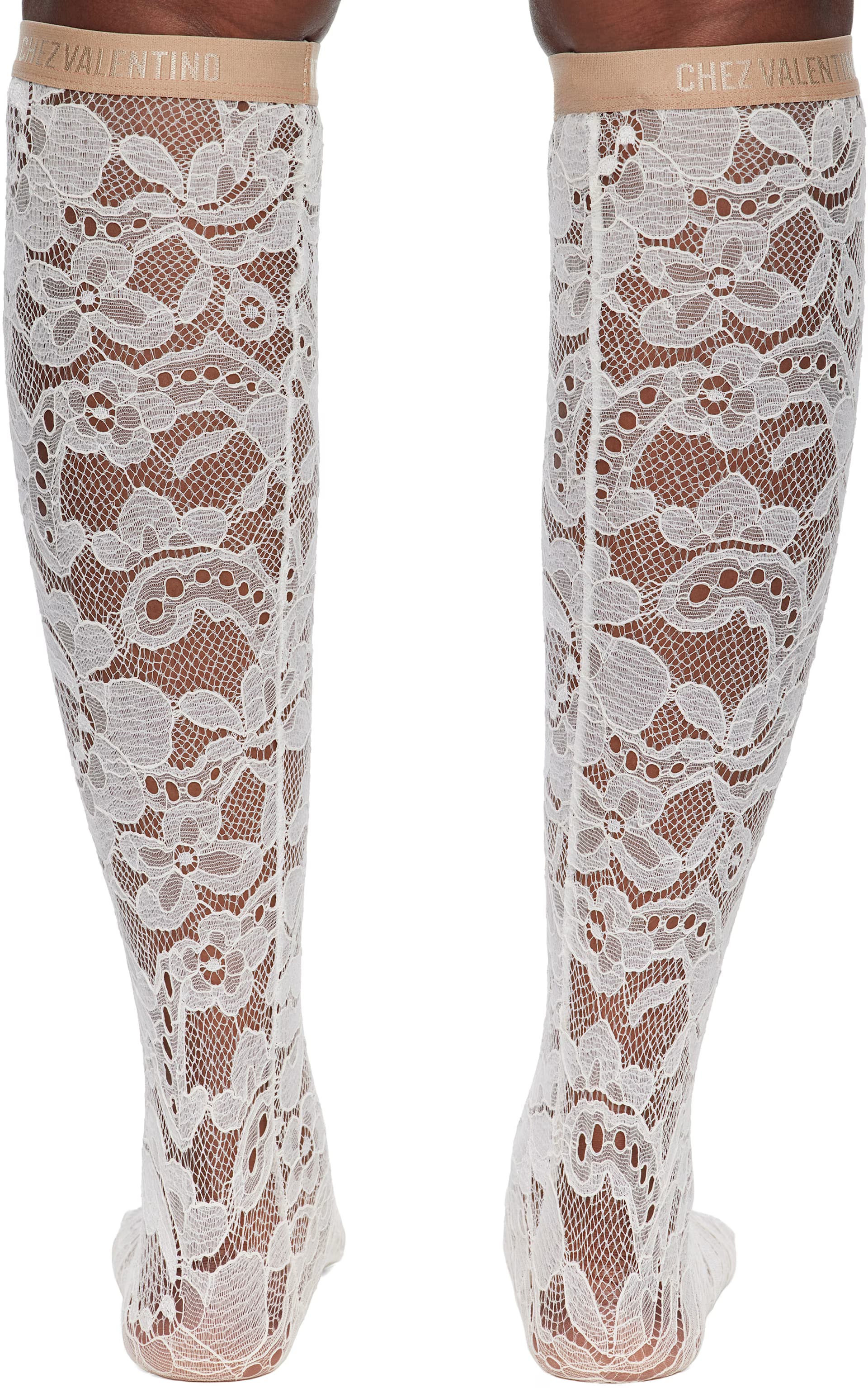 White Rebrode Lace Socks by Valentino