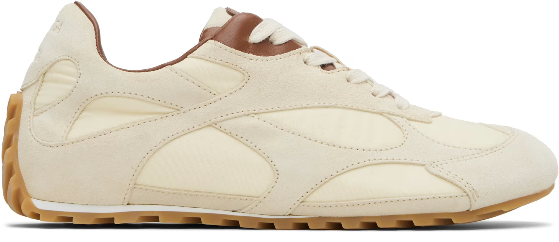Beige Orbit Flash Sneakers by Bottega Veneta