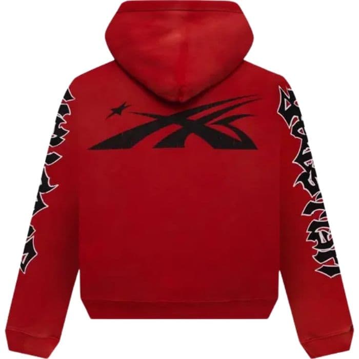 Hellstar Red Halloween Skeleton Airbrushed Hoodie - HellStar Clothing by Hellstar
