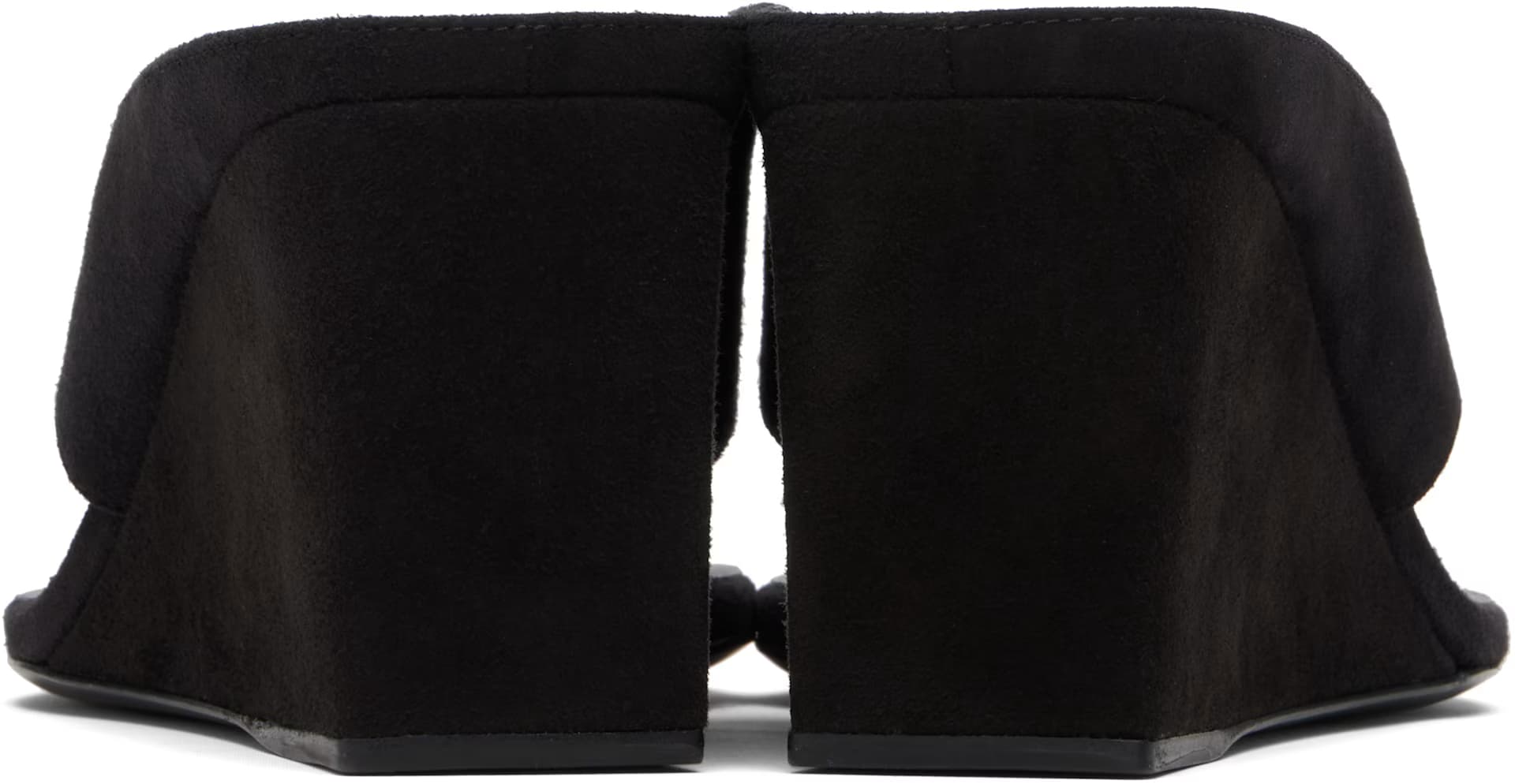 Black Cube Thong Mule Sandals 2