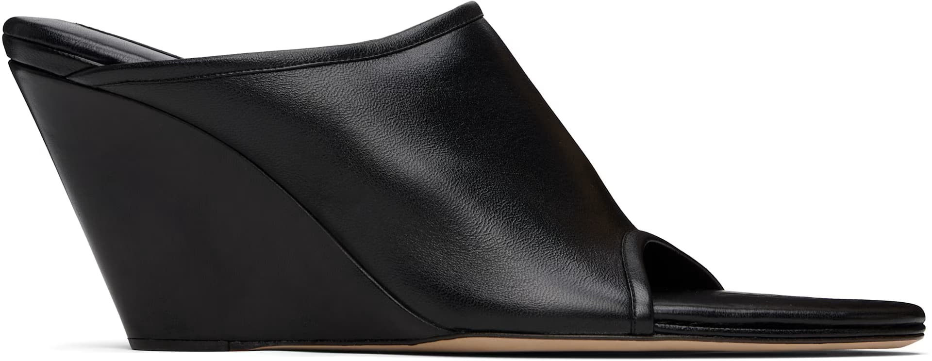 Black 75mm Stretch Mules by CHRISTEN