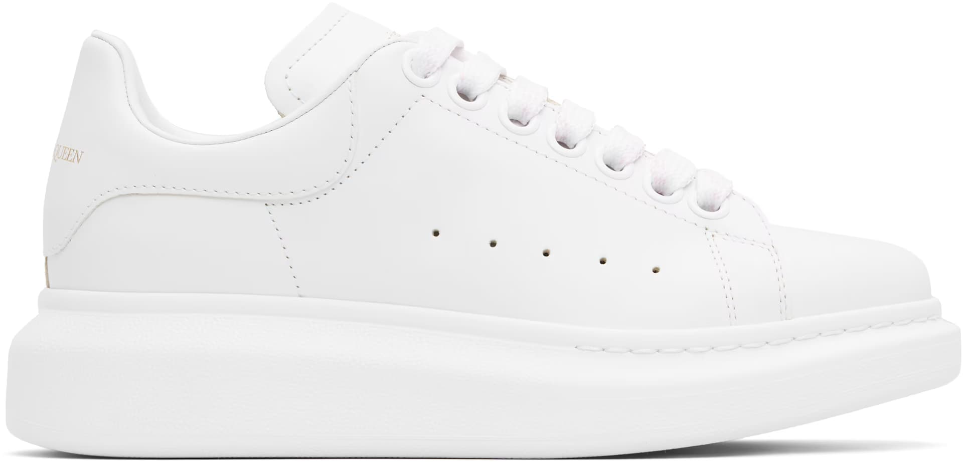 White Oversized Sneakers by Alexander McQueen
