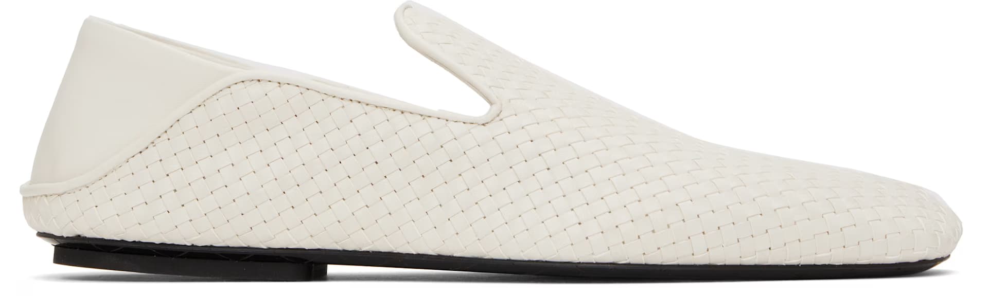 White Adamo Slippers by Bottega Veneta
