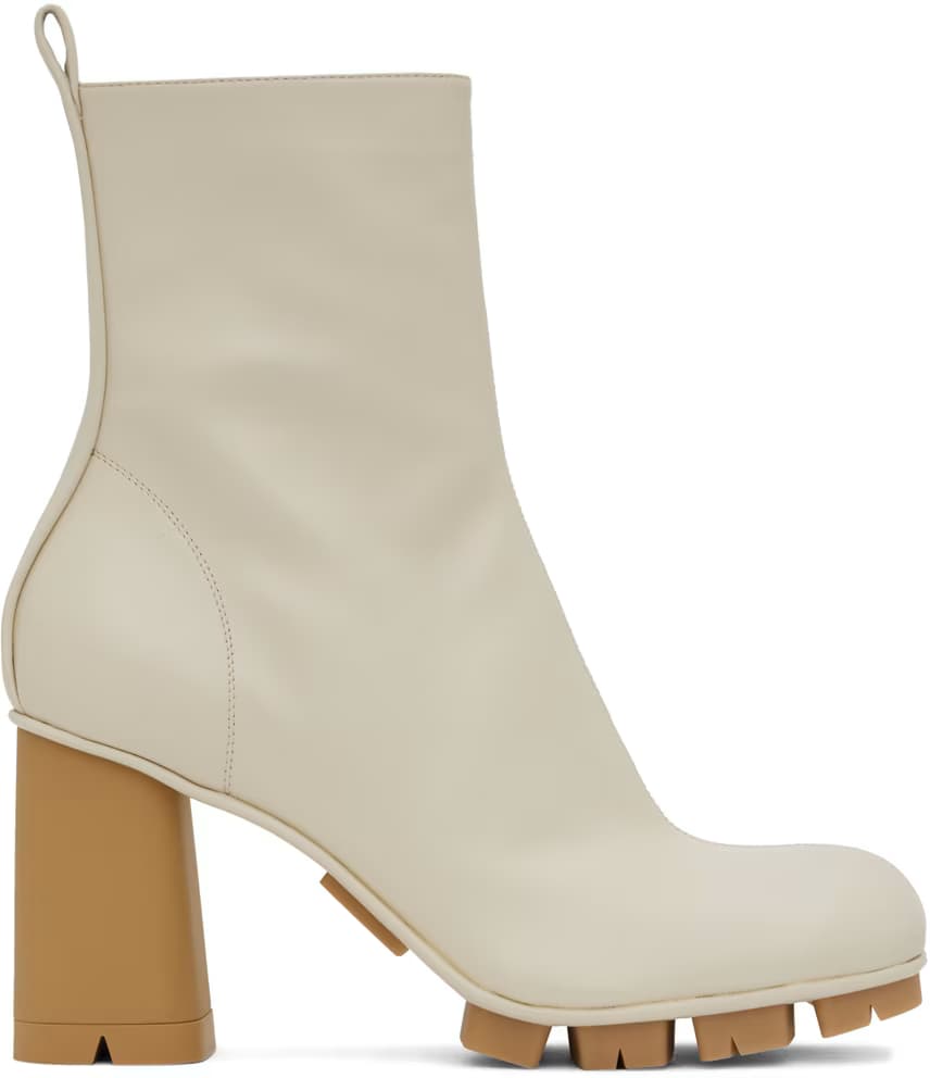 Off-White Shore Ankle Boots by Bottega Veneta