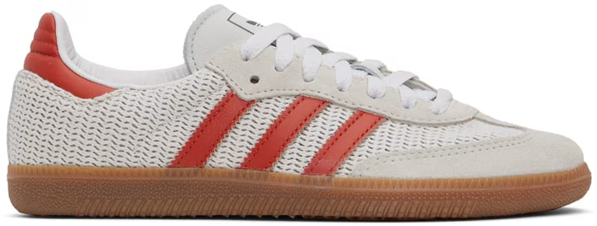Off-White & Orange Samba OG Sneakers by adidas Originals