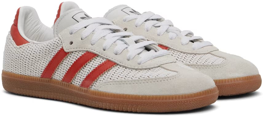 Off-White & Orange Samba OG Sneakers 4
