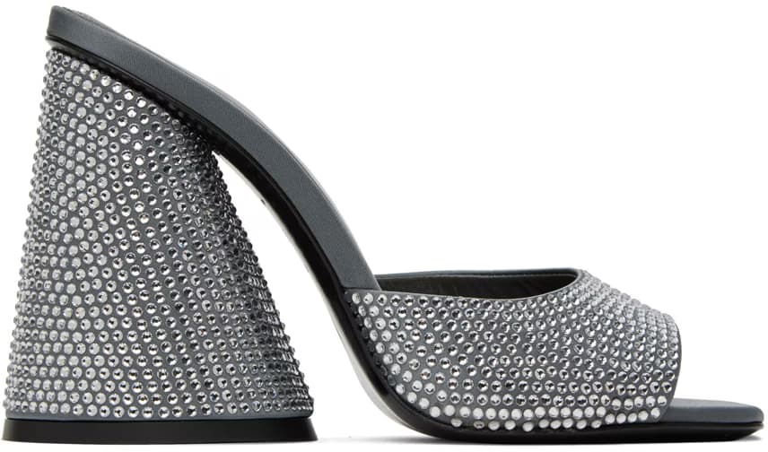 Silver Luz Heeled Sandals by The Attico