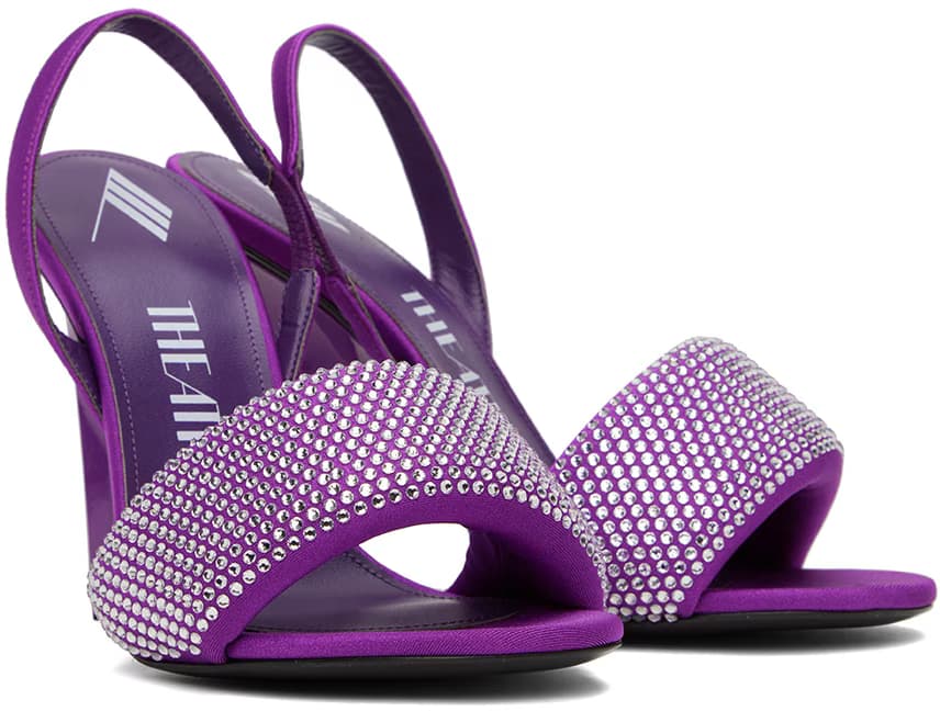 Purple Rem Heeled Sandals 4
