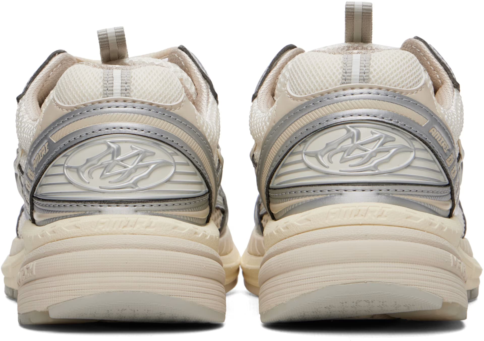 White & Silver Metallic M-Tech Sneakers 2