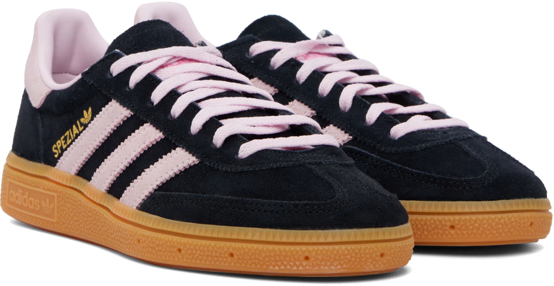 Black & Pink Handball Spezial Sneakers by adidas Originals