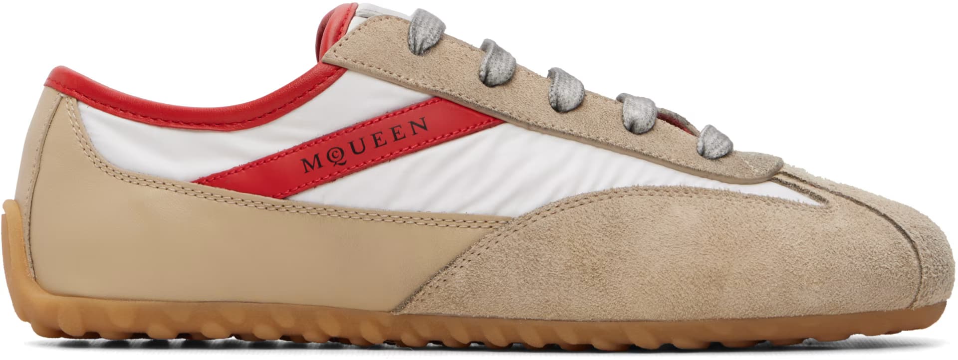Beige Boxe Sneakers by Alexander McQueen