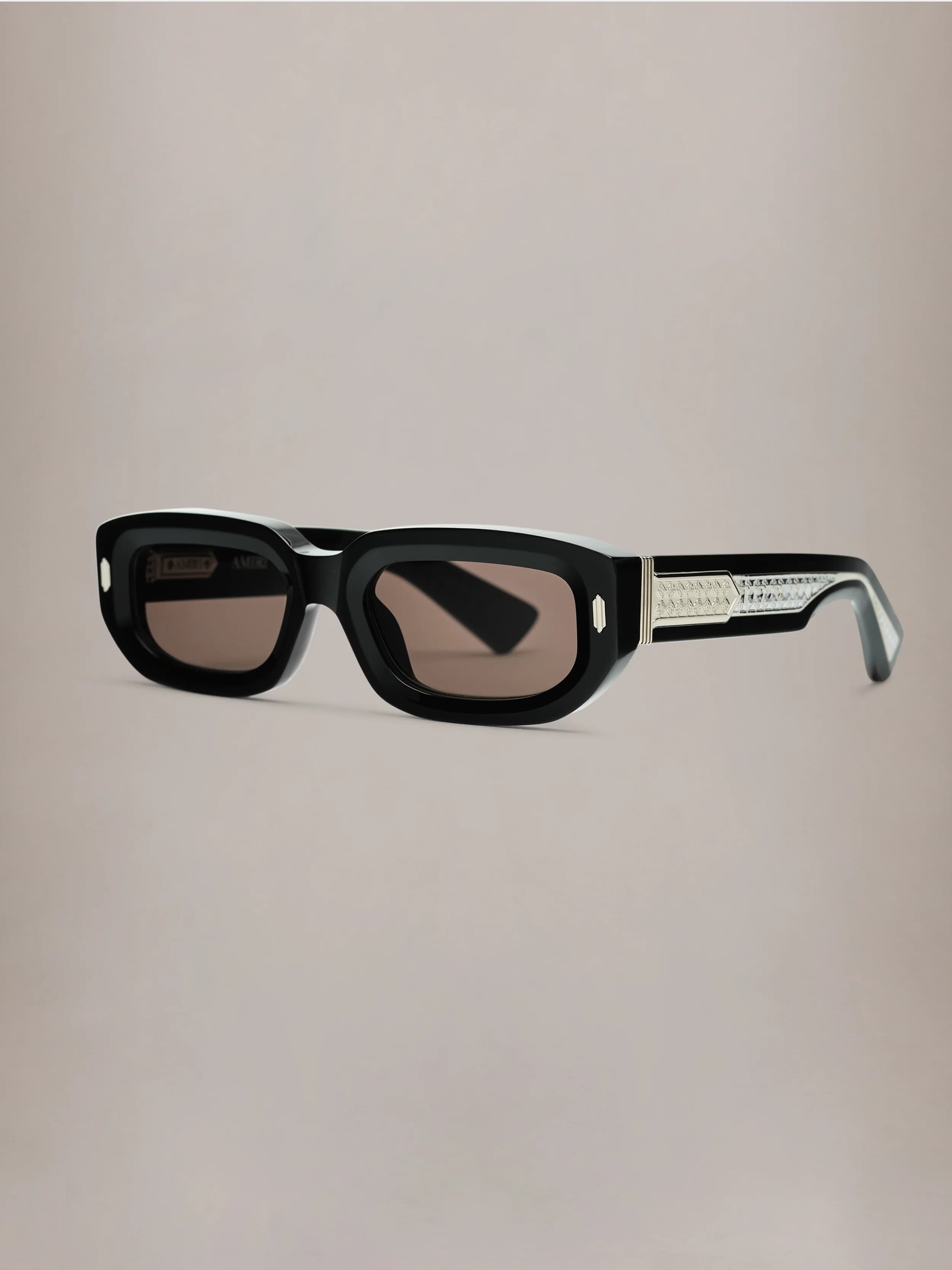 FAIRFAX EXPOSED EXTERNAL SUNGLASSES - Black Silver by Amiri