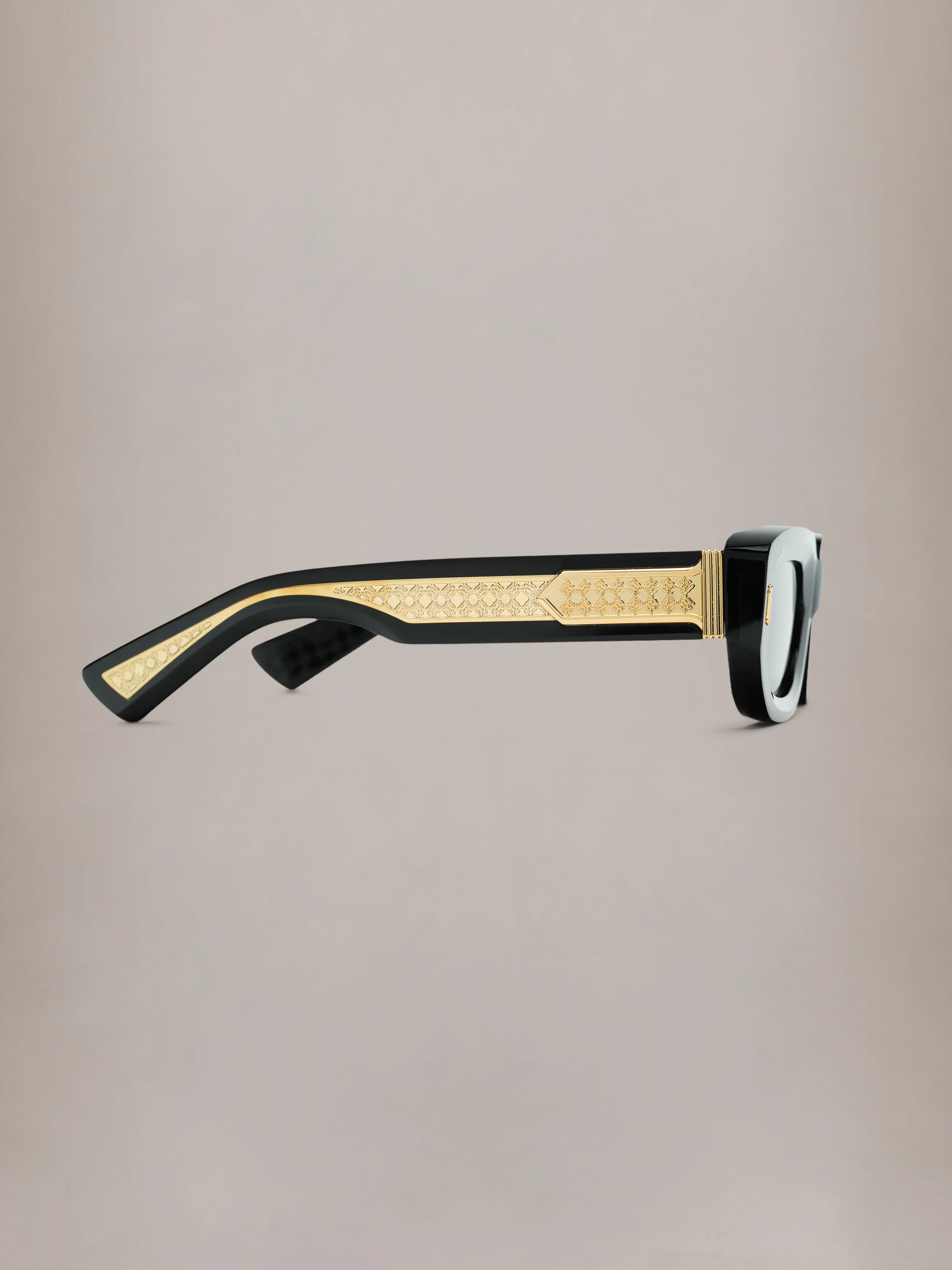FAIRFAX EXPOSED EXTERNAL SUNGLASSES - Black Gold by Amiri