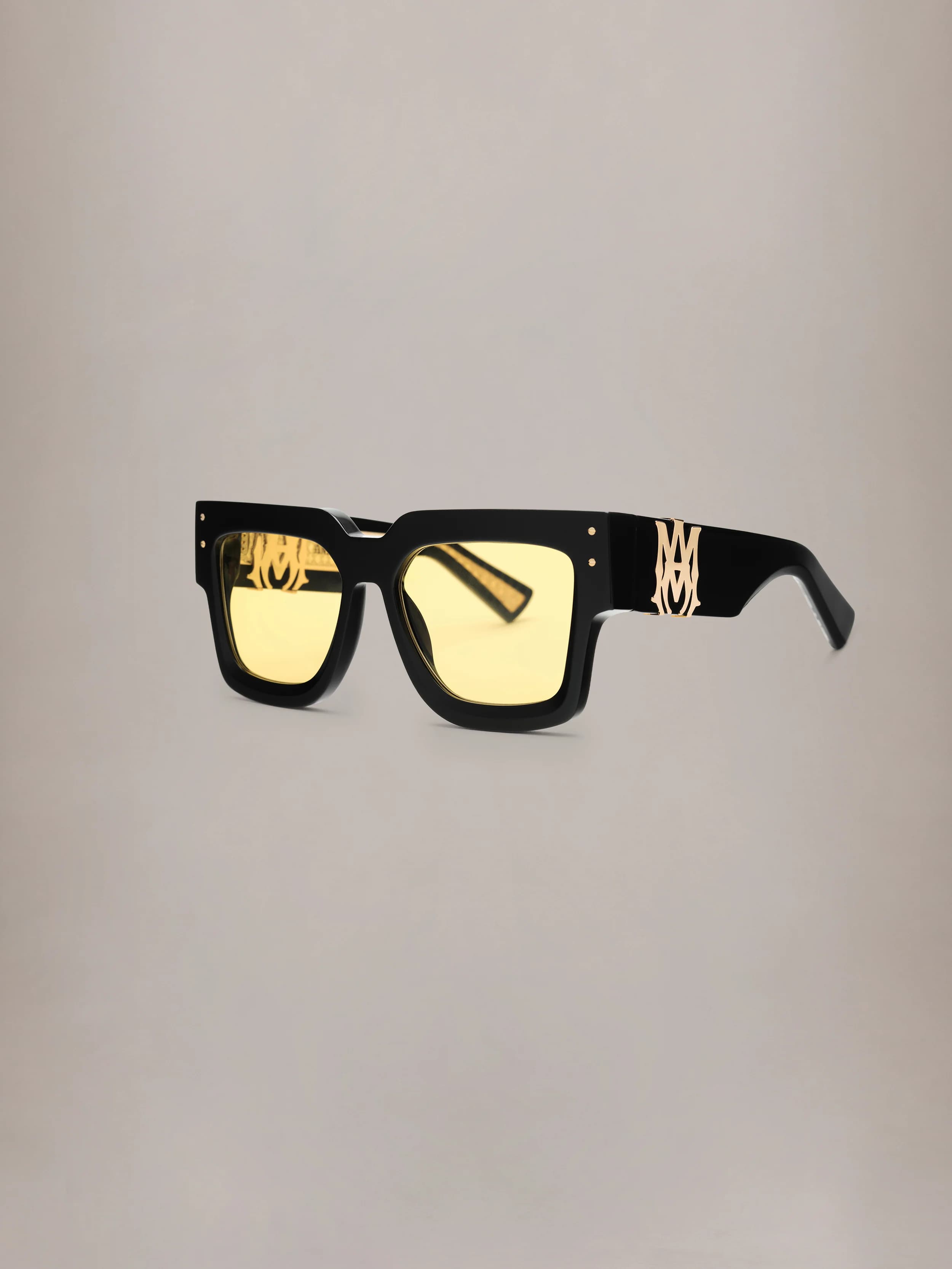 JUMBO SUNGLASSES - Black Yellow by Amiri