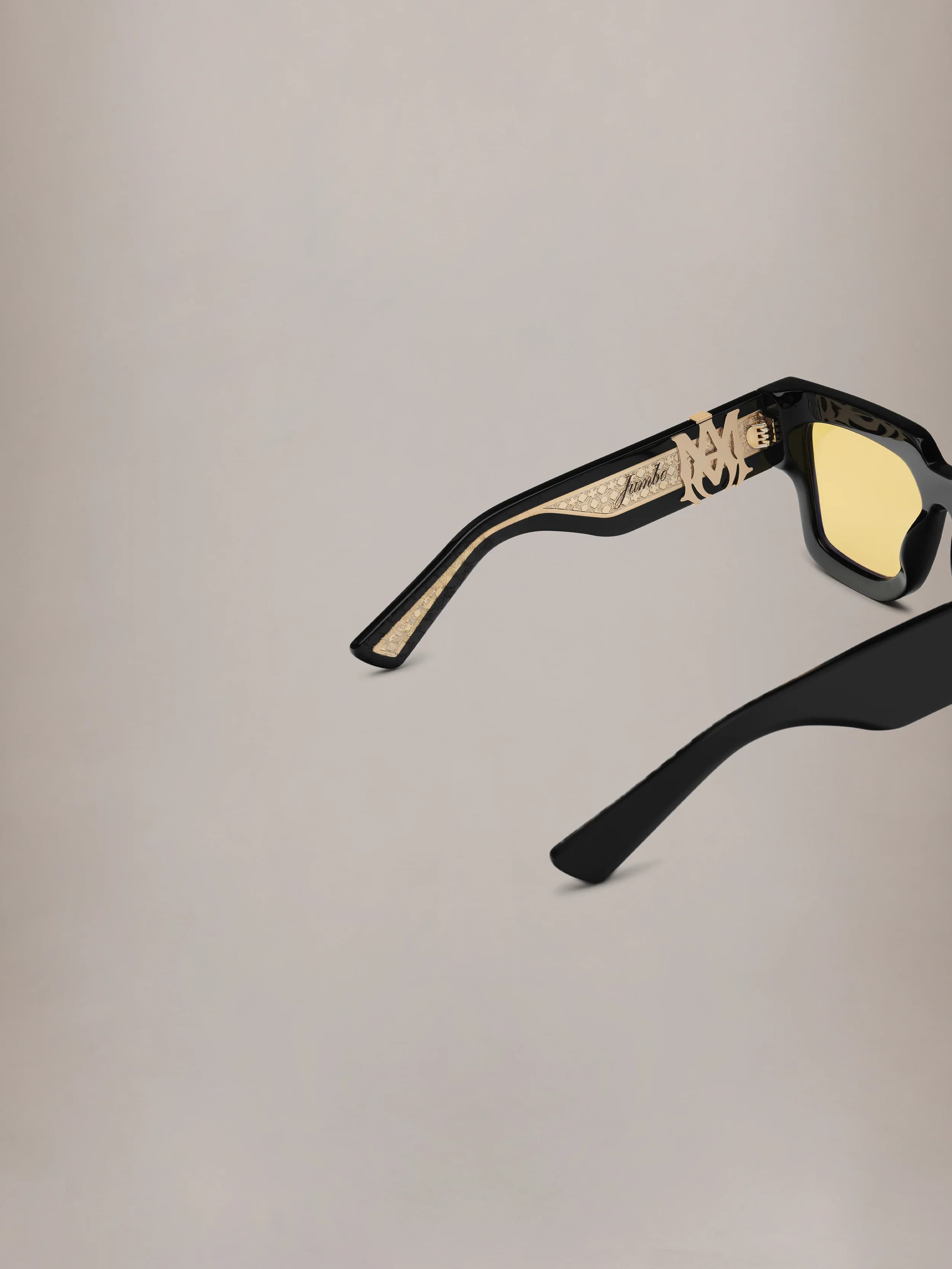 JUMBO SUNGLASSES - Black Yellow by Amiri