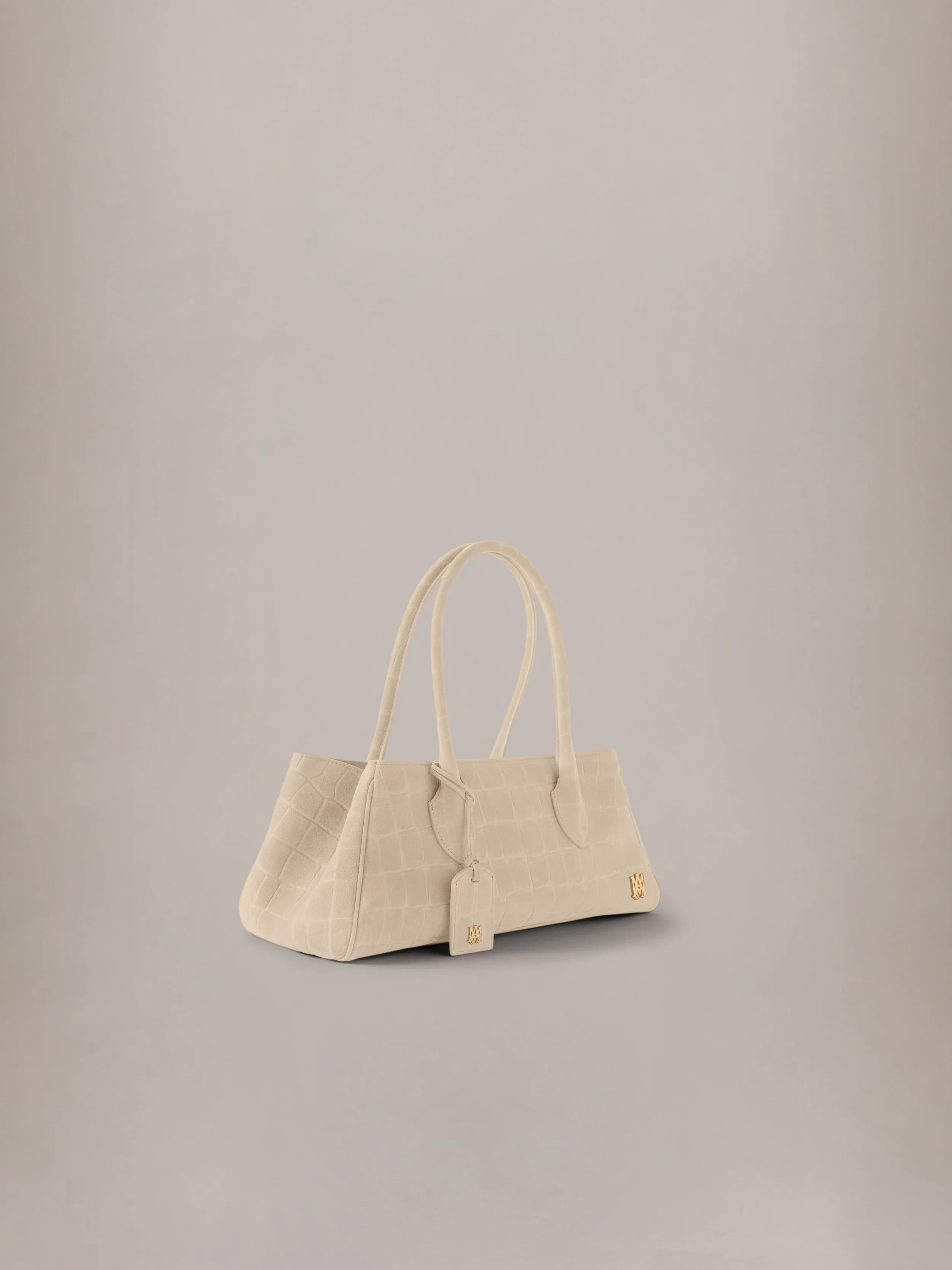 WOMEN - WOMEN'S SUEDE CROC HONEY 40 SHOULDER - Taupe 3