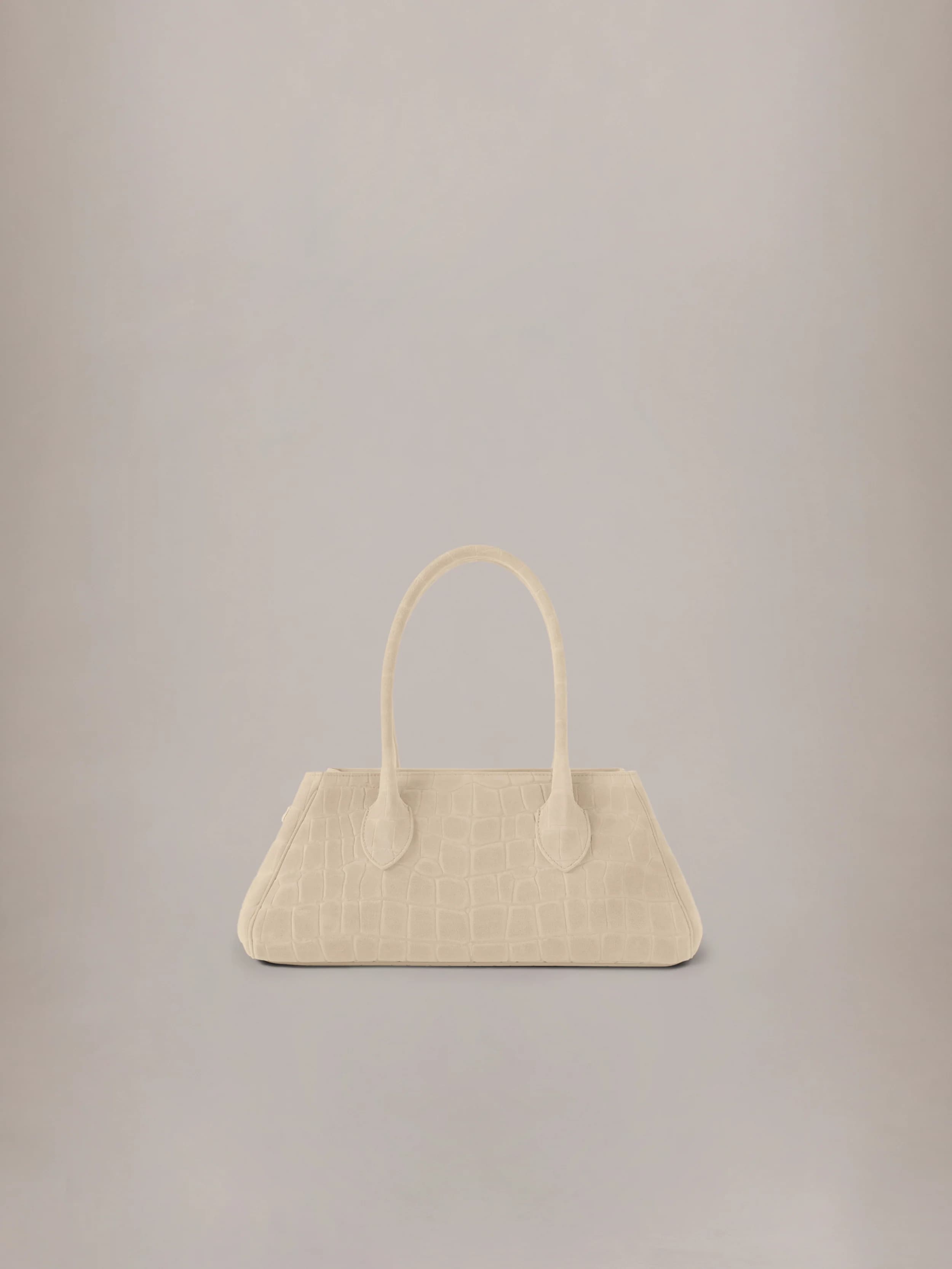WOMEN - WOMEN'S SUEDE CROC HONEY 40 SHOULDER - Taupe 2