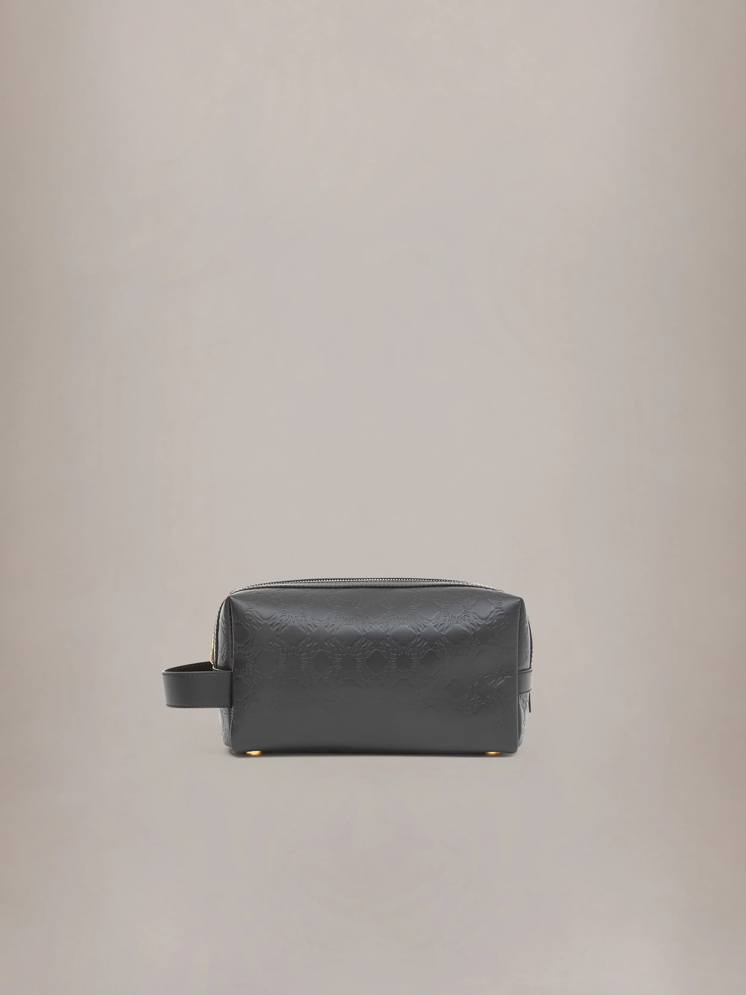 MA QUAD LEATHER DOPP KIT - Black by Amiri