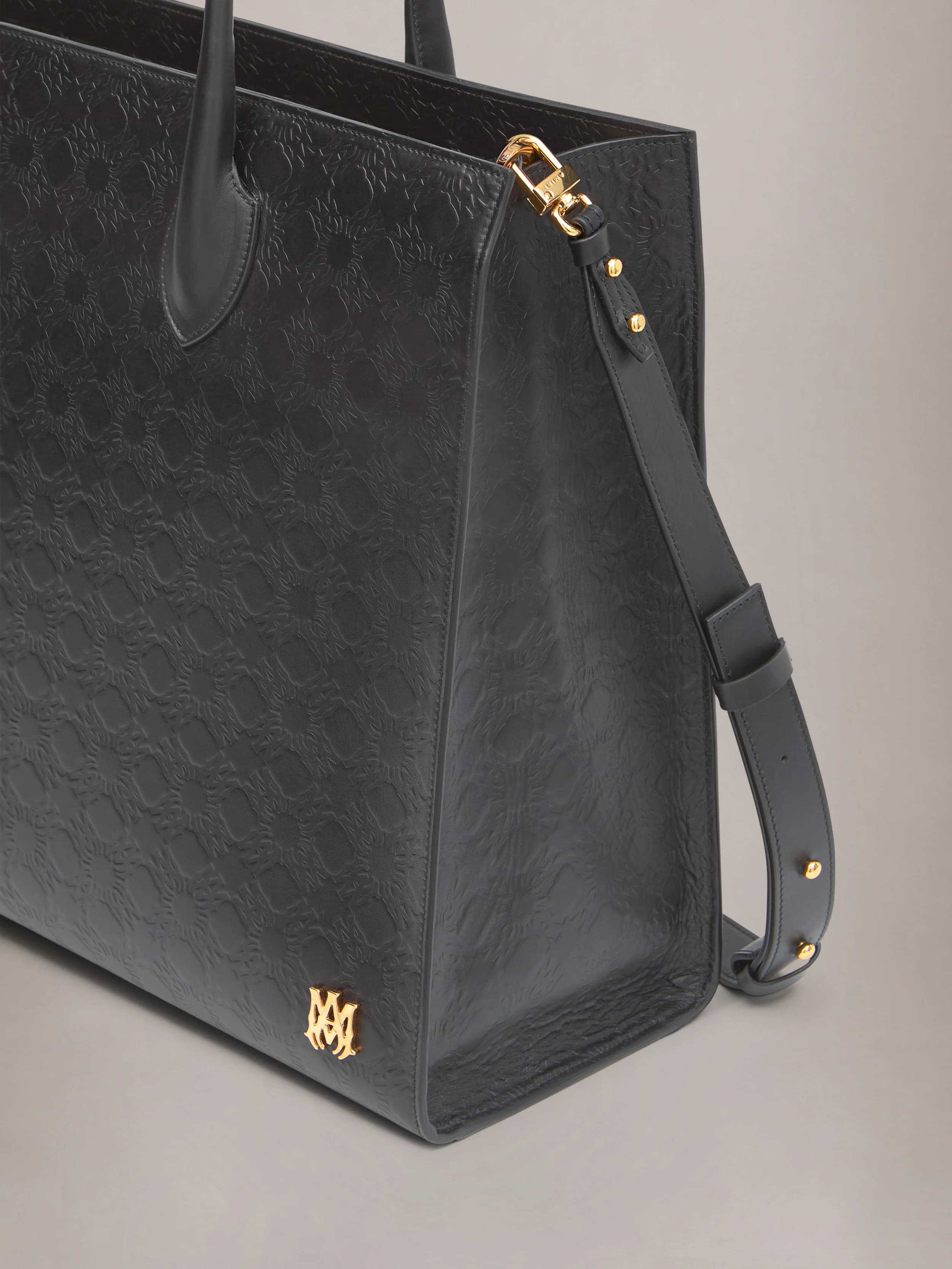 MA QUAD LEATHER SMALL TOTE - Black by Amiri