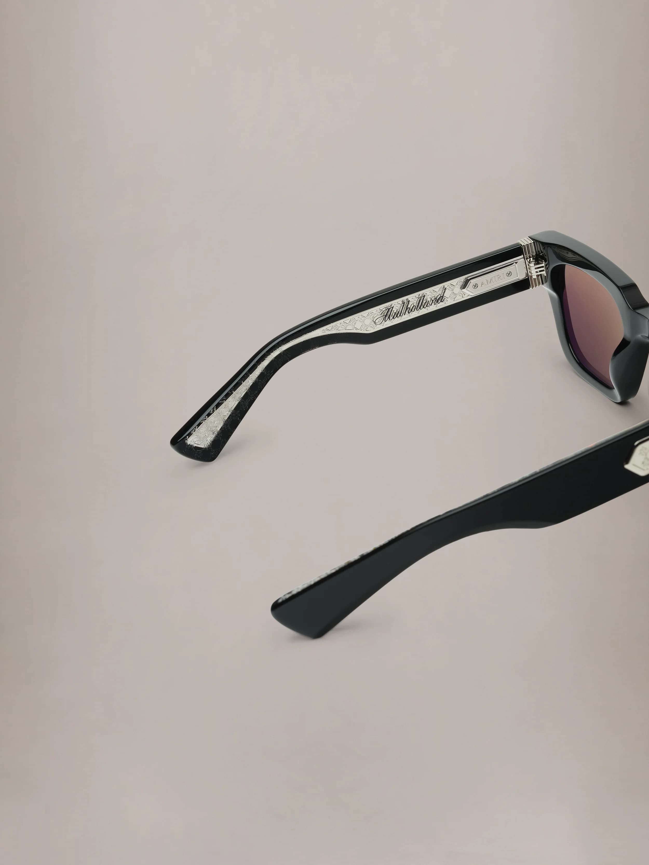 MULHOLLAND SUNGLASSES - Black Silver by Amiri