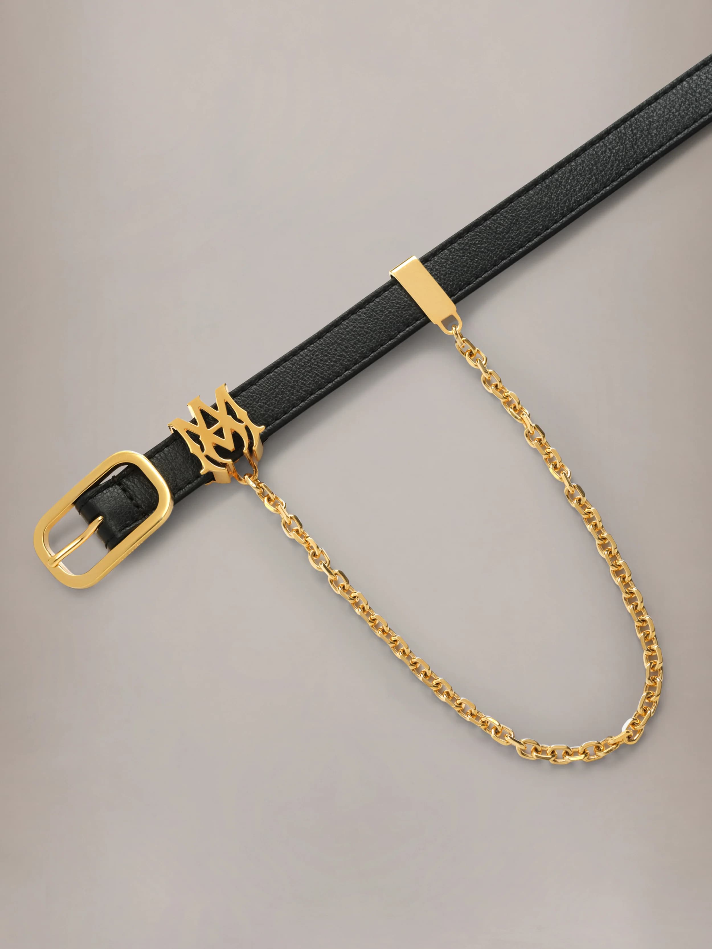 MA 2CM CHAIN BELT - Black Gold 3