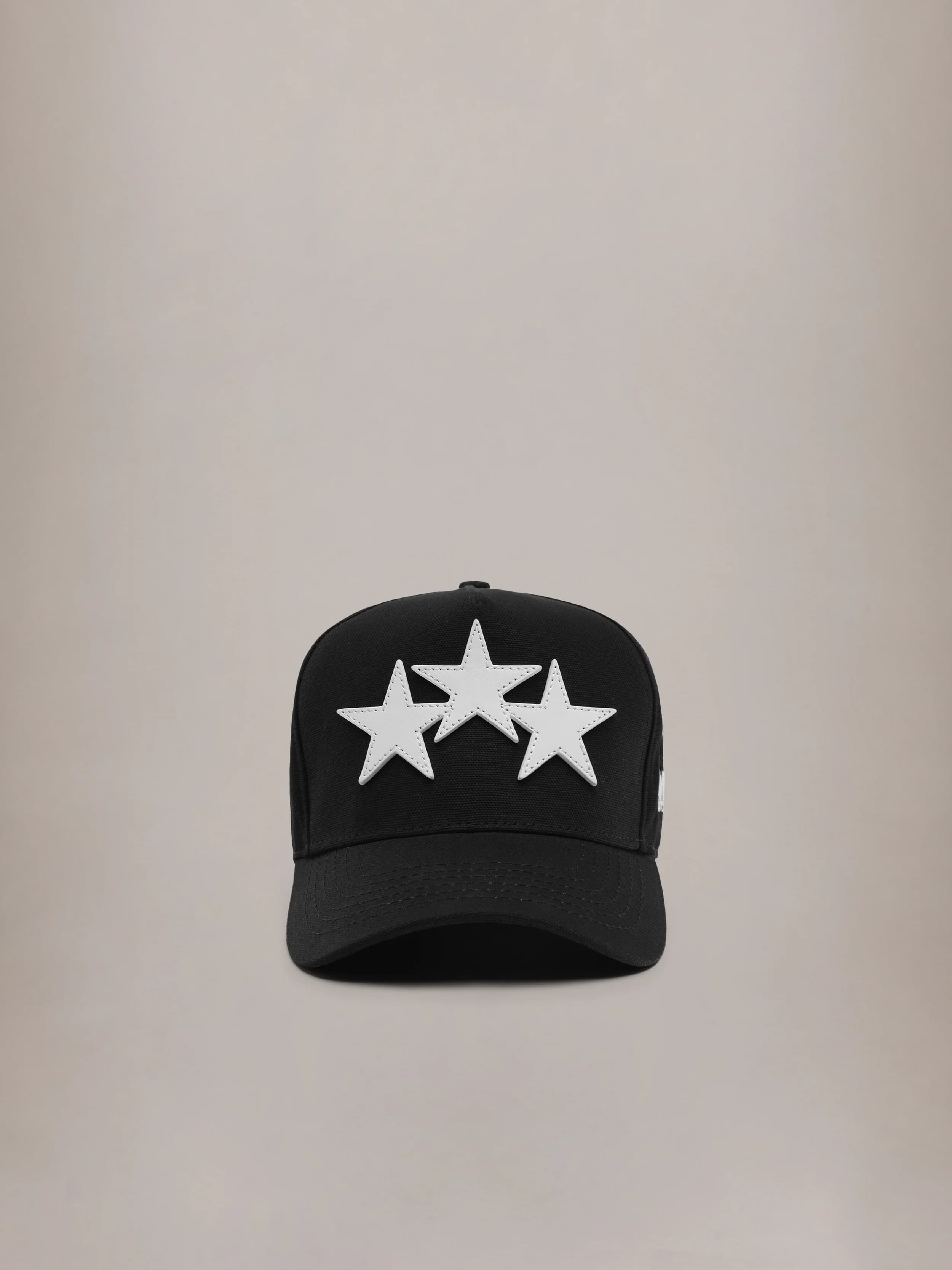 THREE STAR STAGGERED AMIRI FULL CANVAS HAT - Black White by Amiri