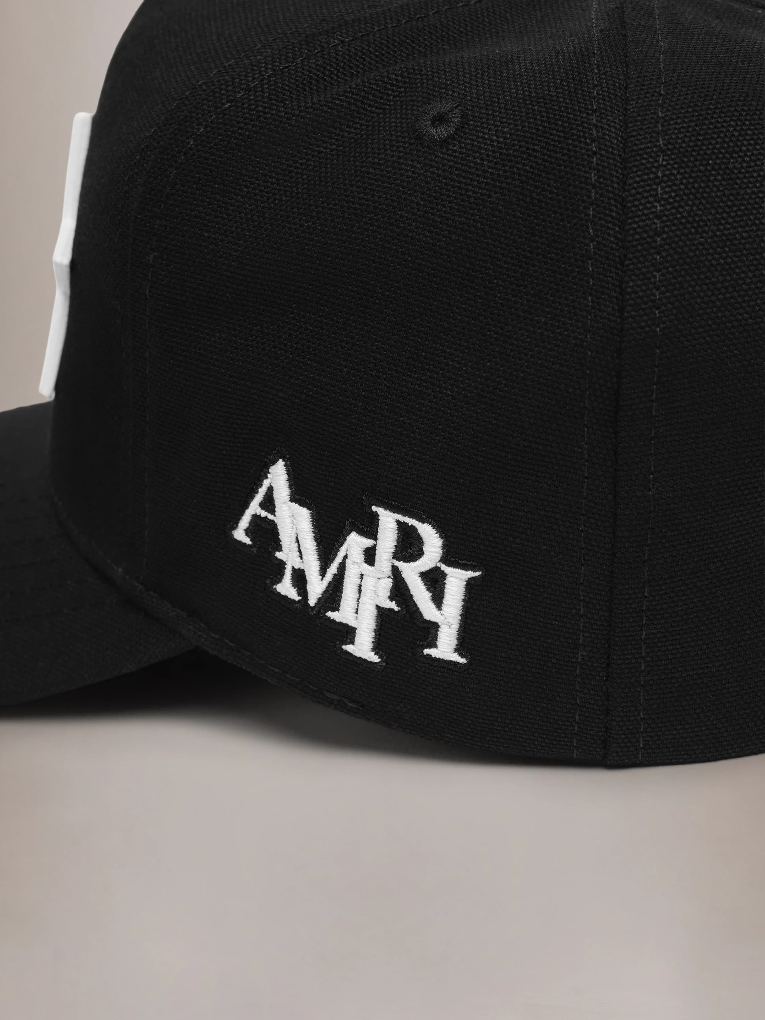 THREE STAR STAGGERED AMIRI FULL CANVAS HAT - Black White 5