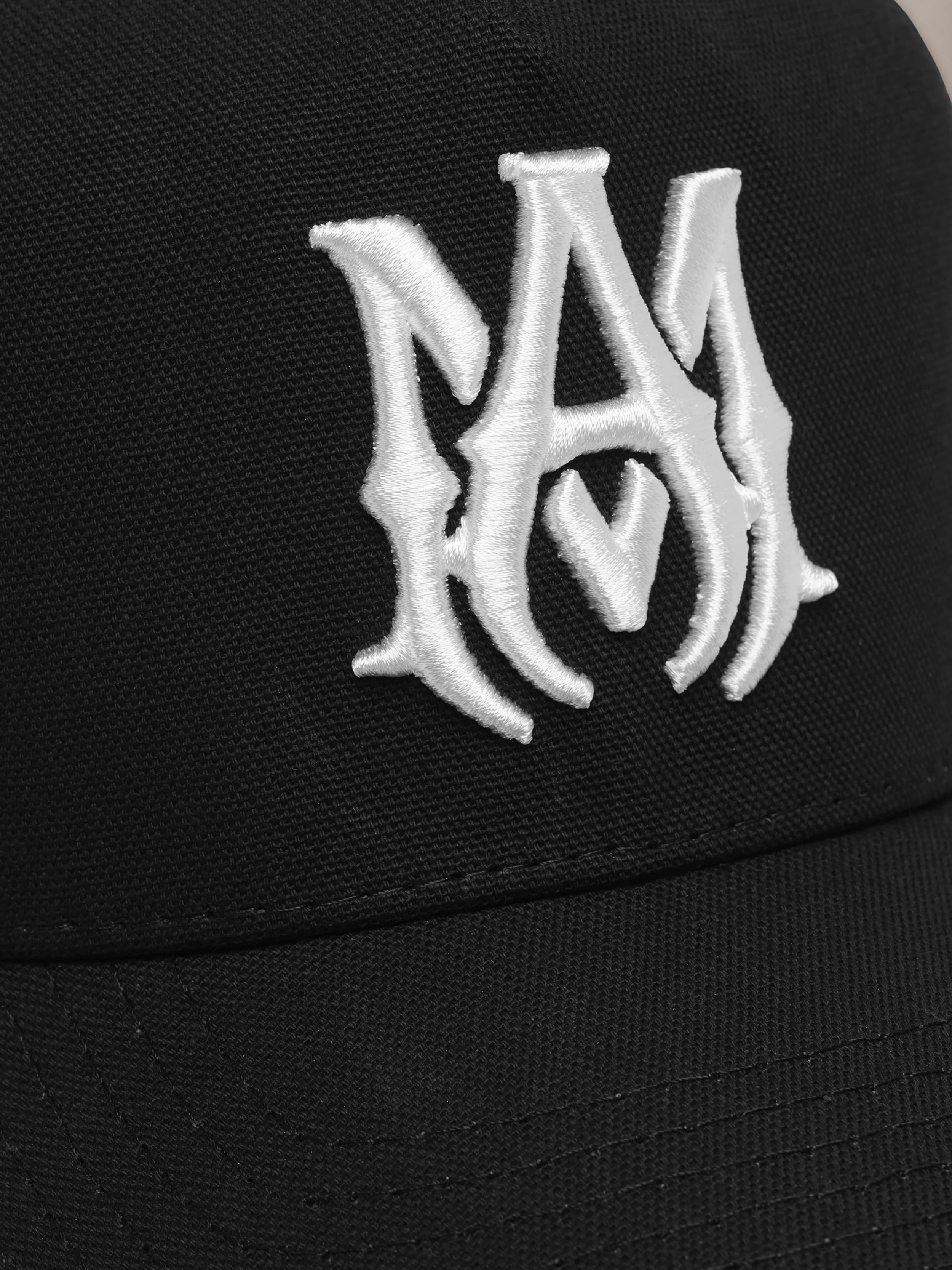 MA Logo Trucker Hat - Black/White by Amiri