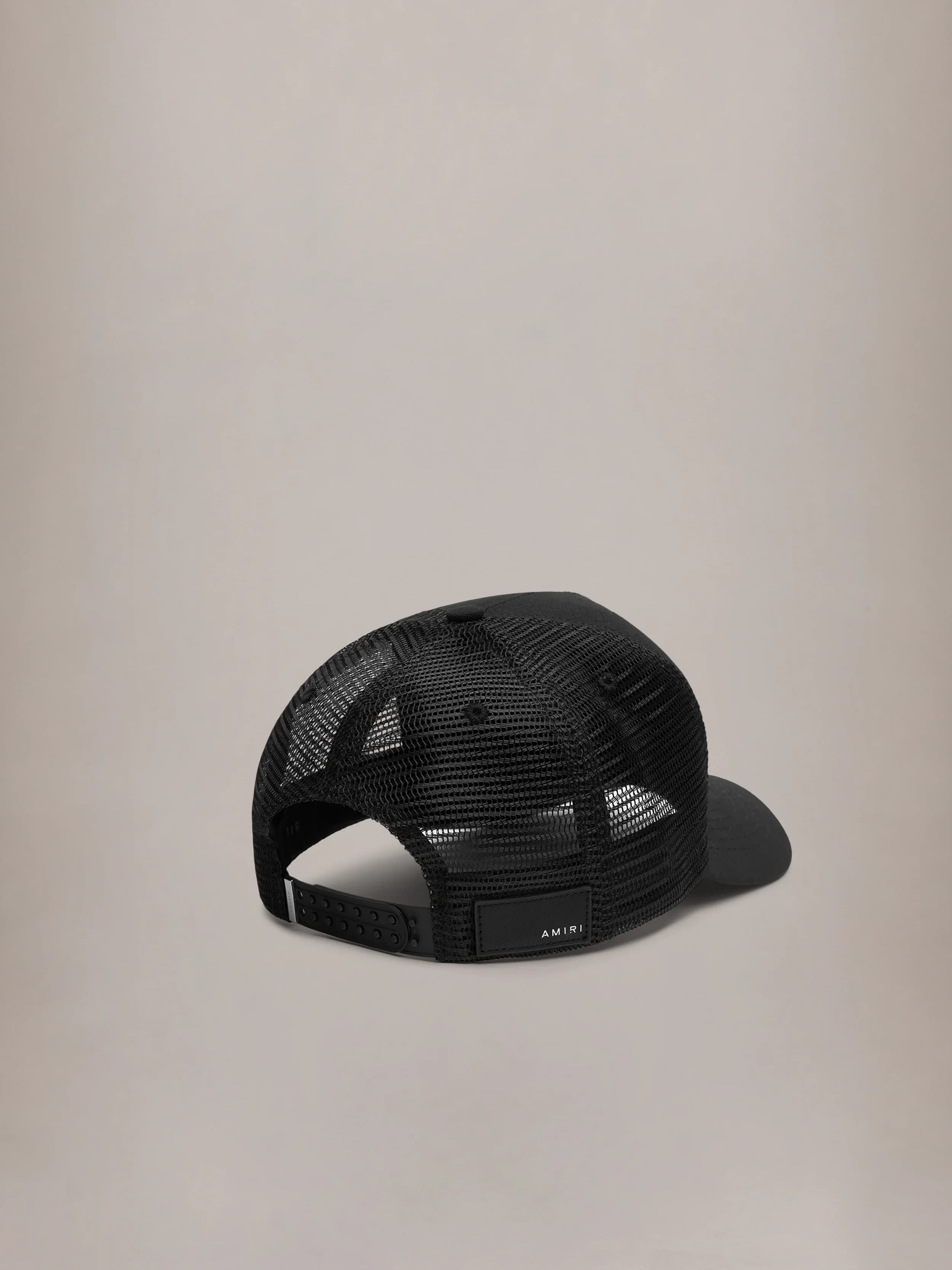 3 STAR TRUCKER HAT - BLACK BLACK by Amiri