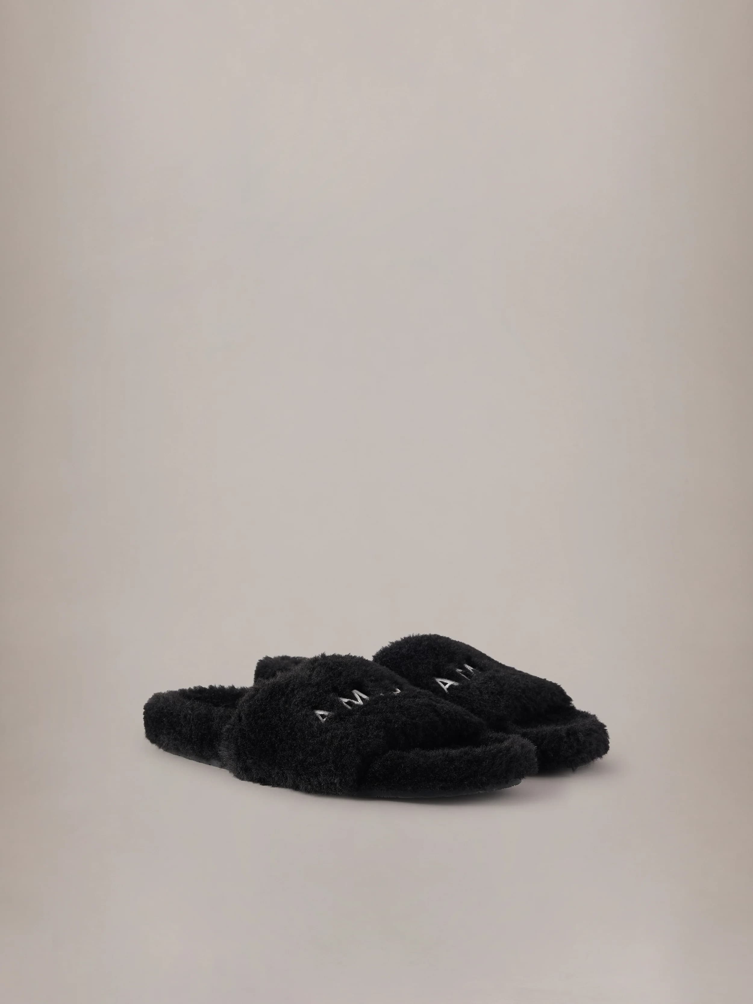 AMIRI SHEARLING SLIDE - Black 2