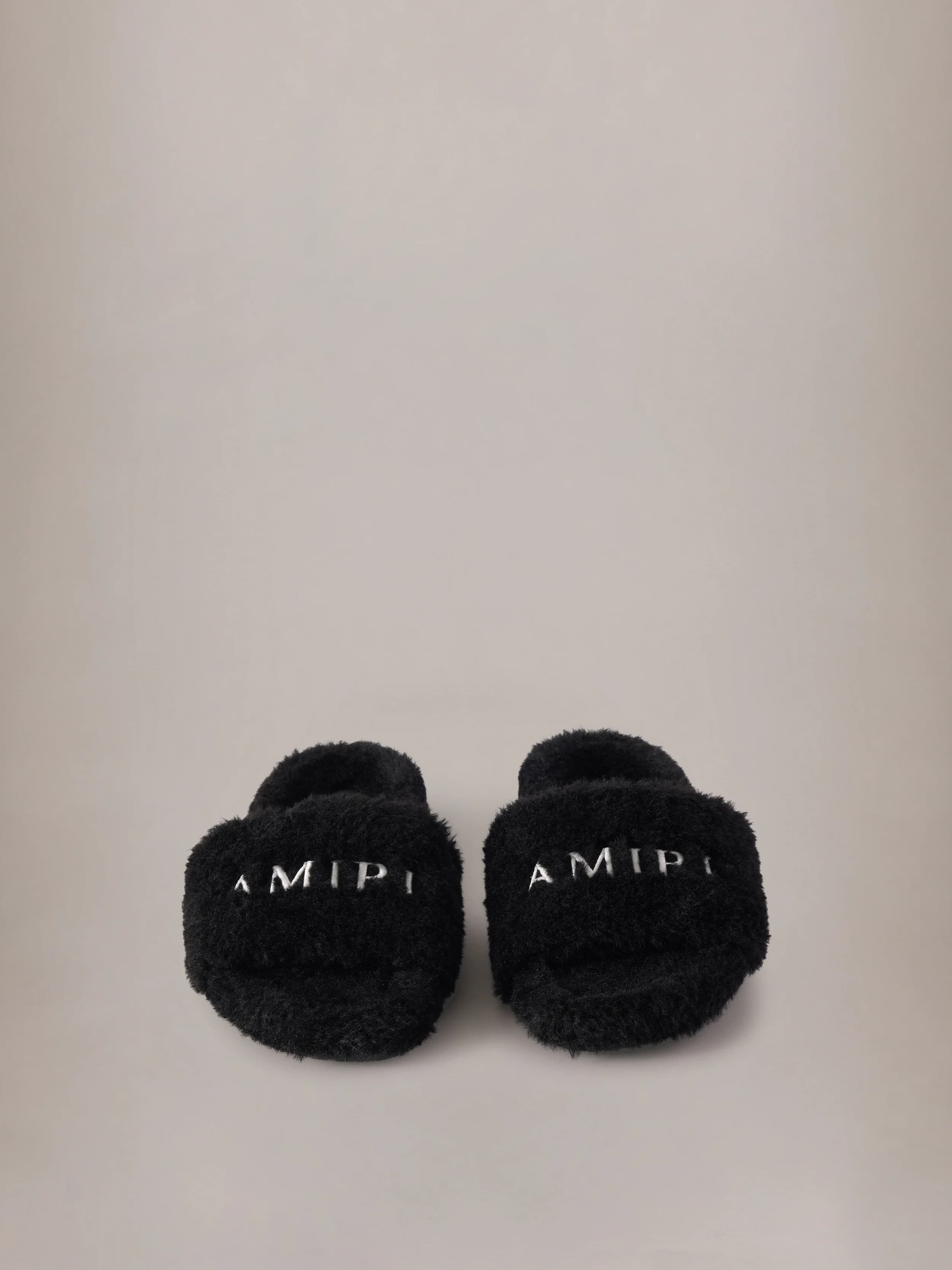 AMIRI SHEARLING SLIDE - Black 3
