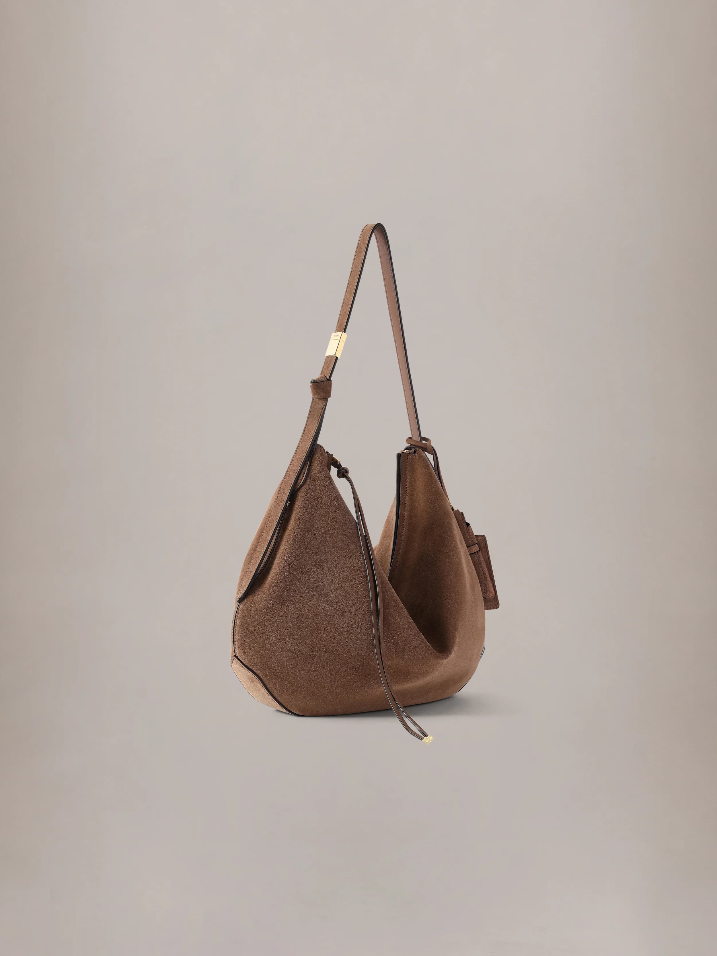 WOMEN - WOMEN'S SUEDE BISCOTTO SHOULDER BAG - Brown by Amiri