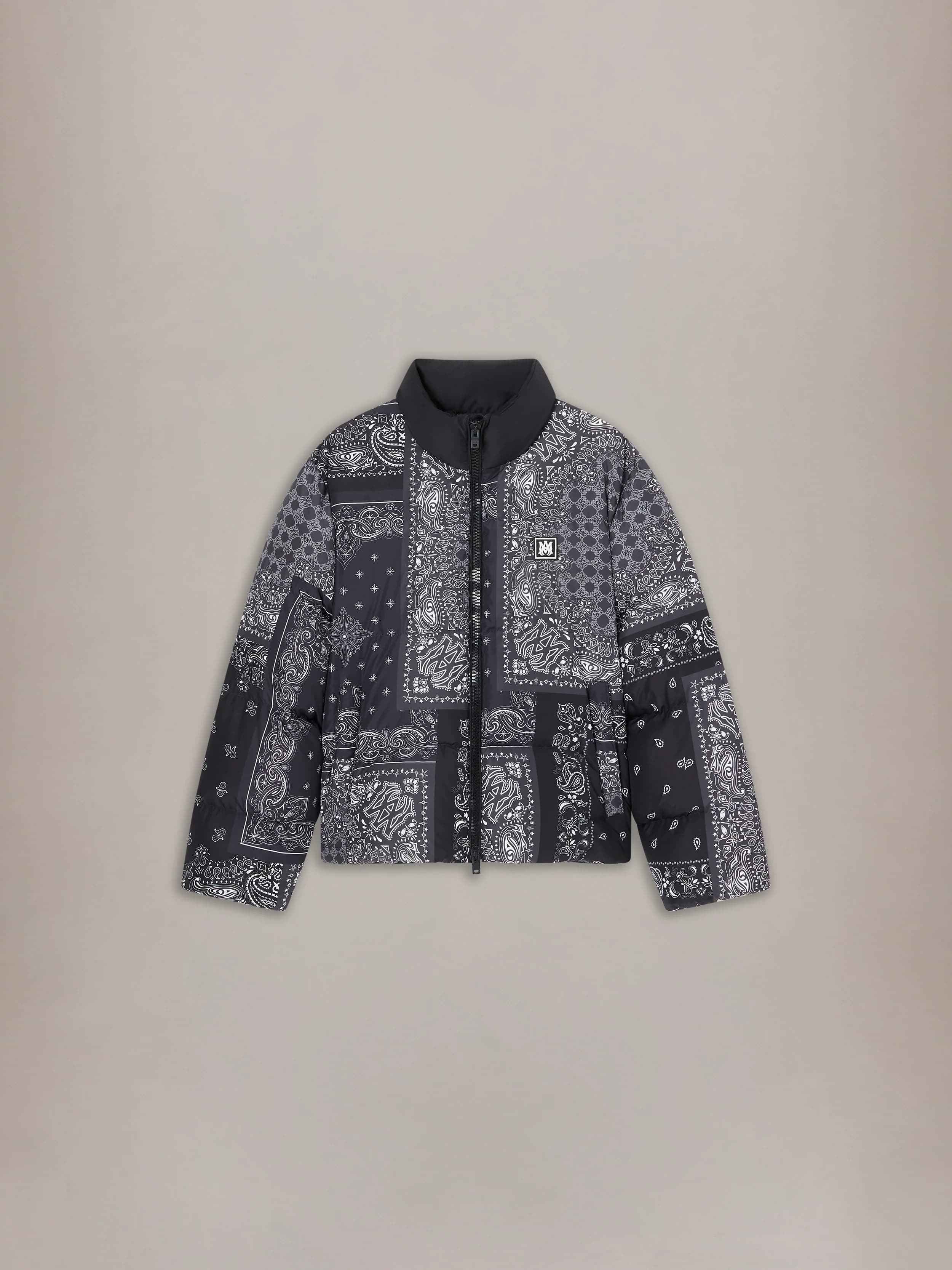 MA BANDANA PRINTED DOWN JACKET - Black by Amiri