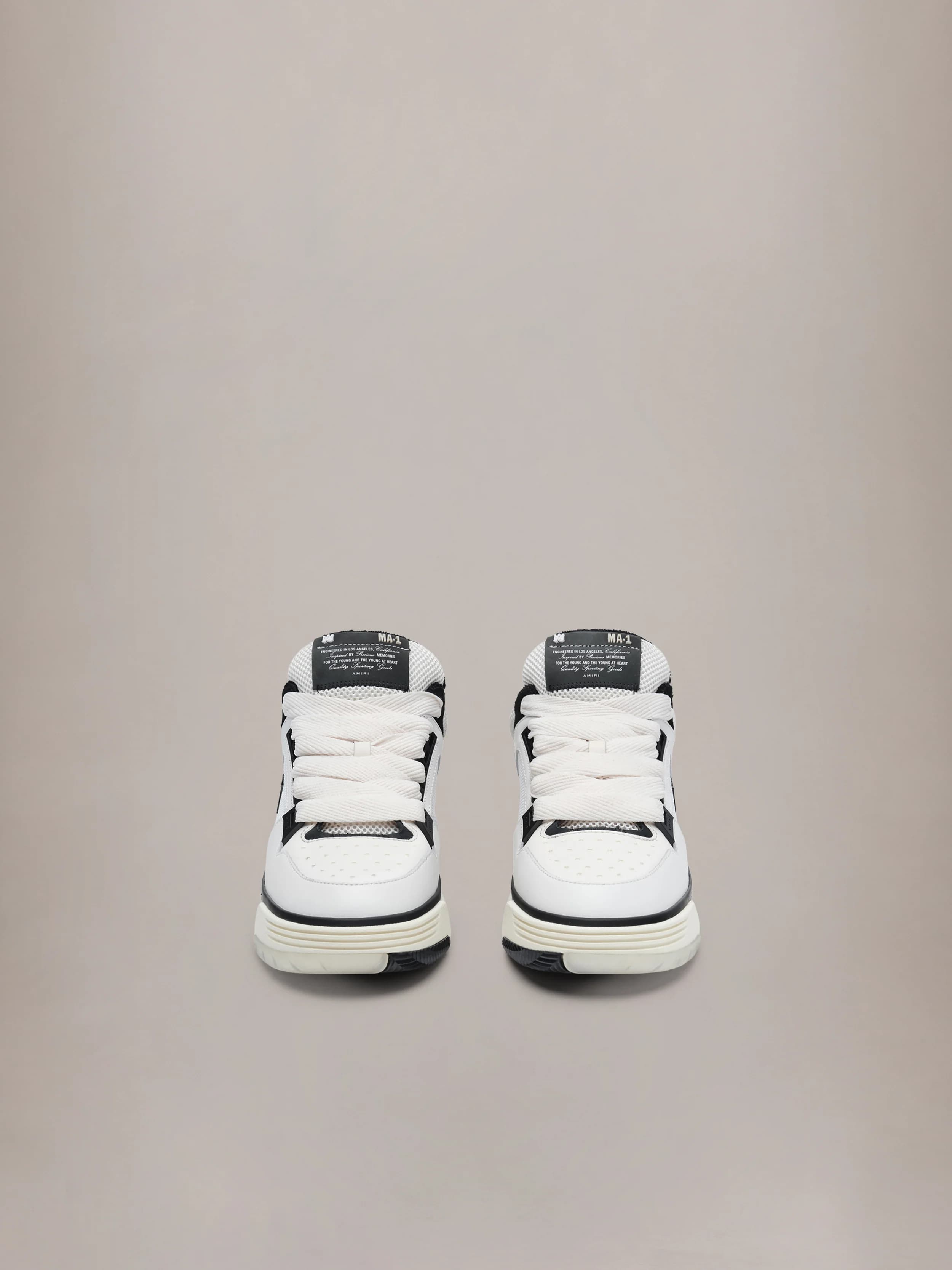 MA-1 - WHITE / BLACK-NAPPA by Amiri
