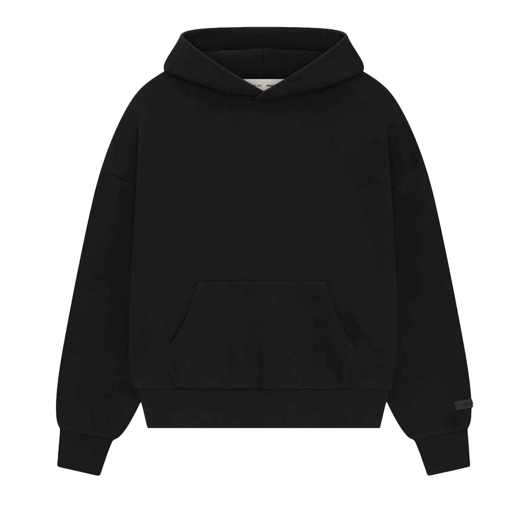 Fear of God Essentials Classic Fit Fleece Hoodie 'Jet Black' by Fear Of God Essentials