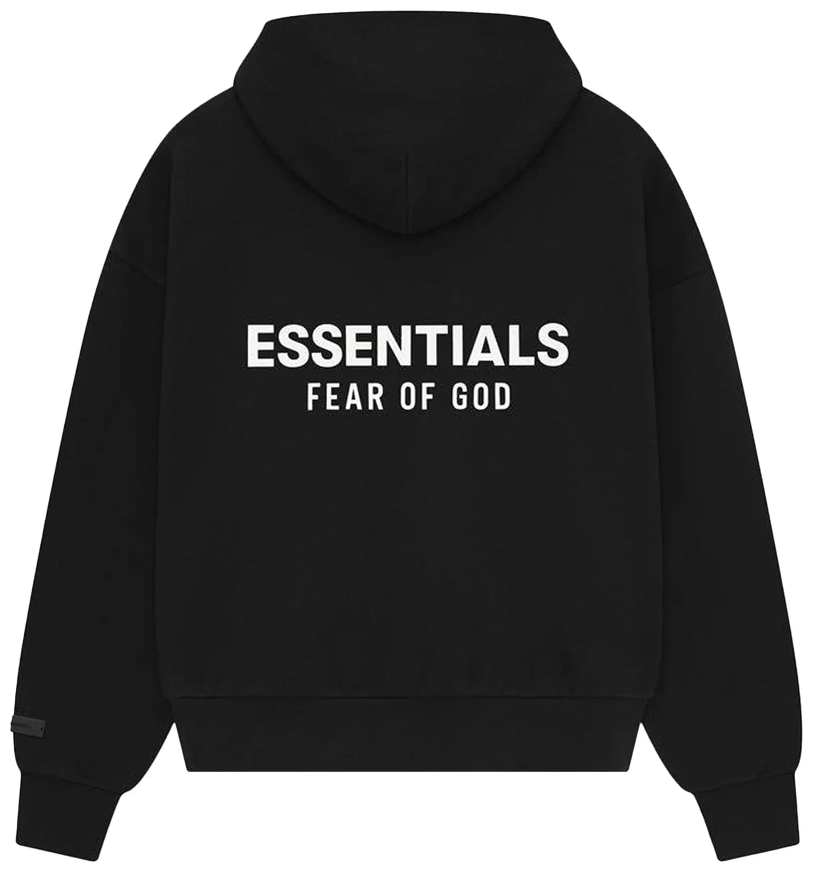 Fear of God Essentials Classic Fit Fleece Hoodie 'Jet Black' 2
