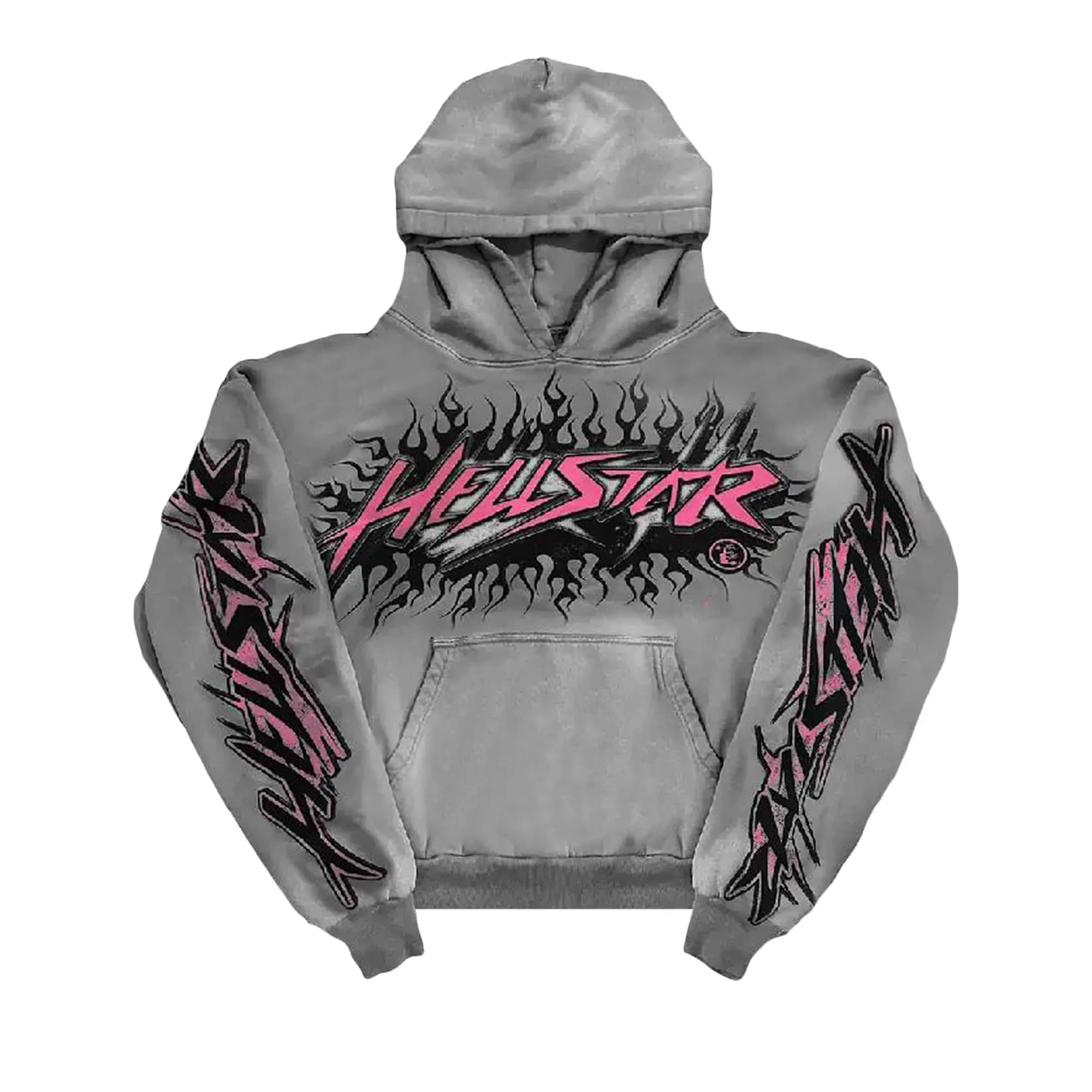 Hellstar Future Flame Hoodie 'Grey' by Hellstar