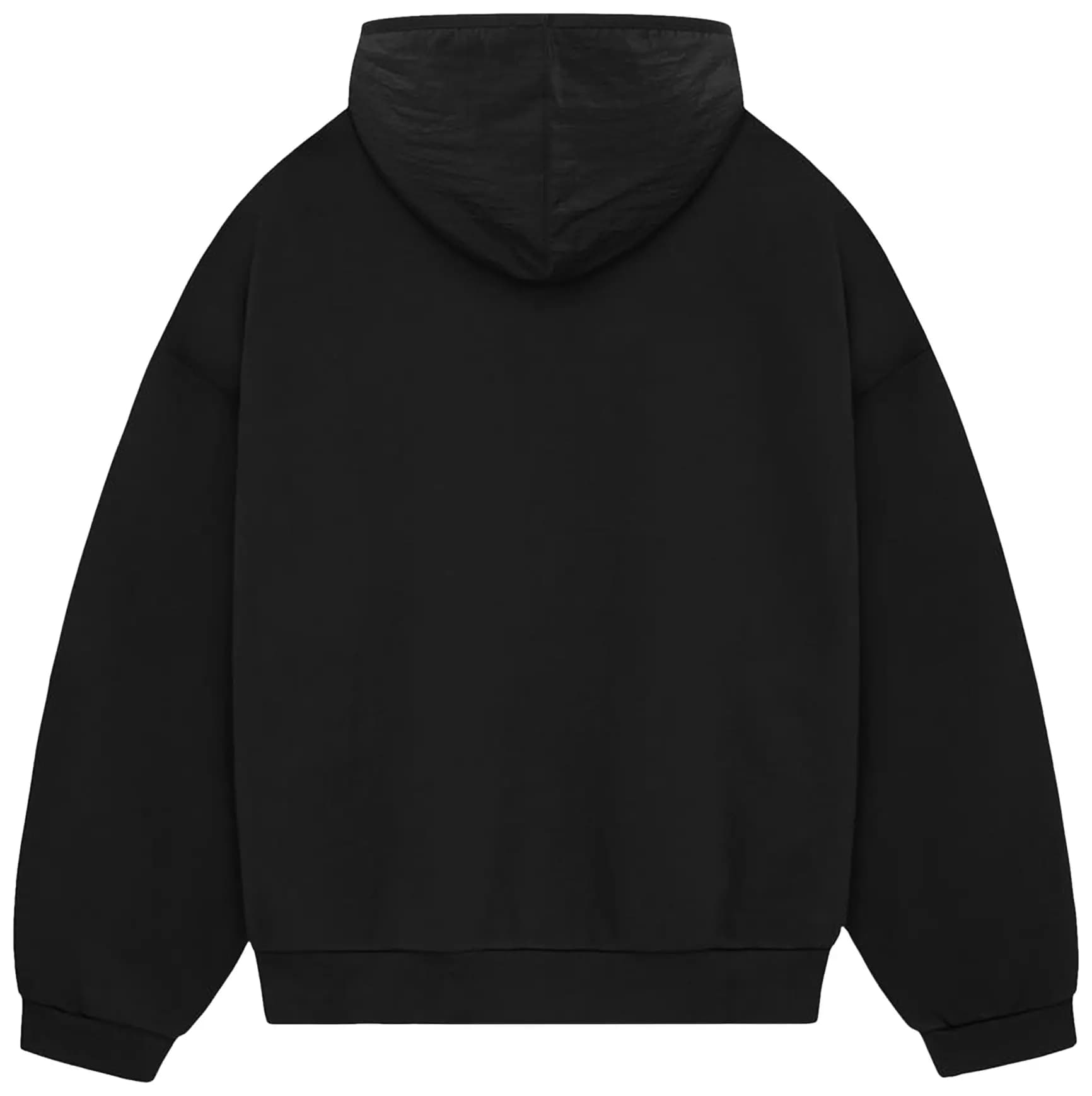 Fear of God Essentials Nylon Fleece Hoodie 'Jet Black/Jet Black' 2
