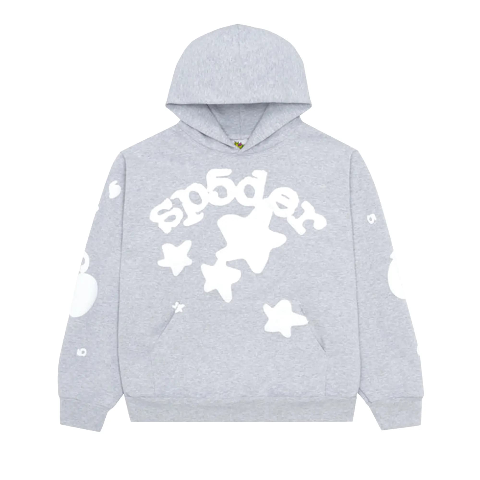 Sp5der Beluga Hoodie 'Grey' by SP5DER