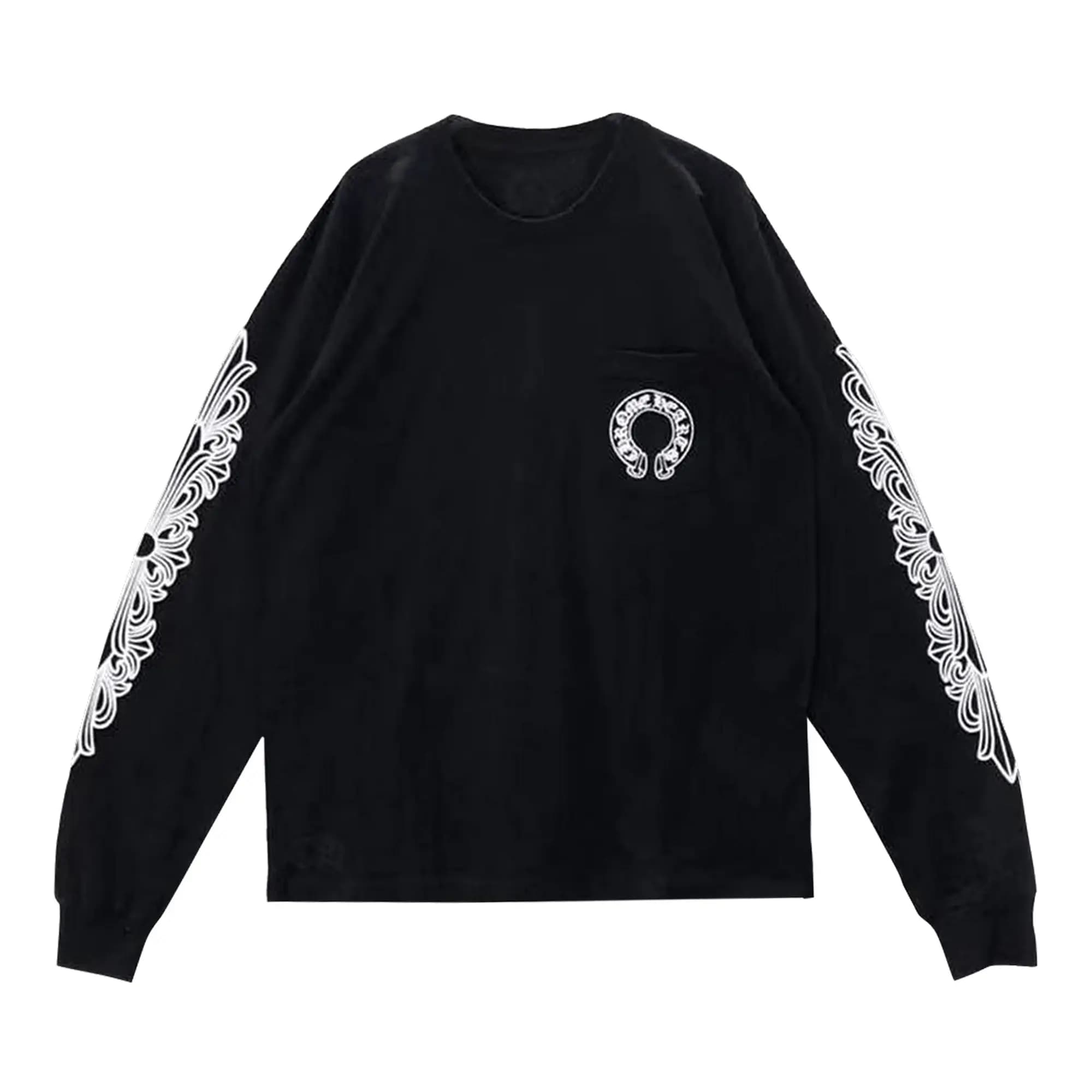 Chrome Hearts Horseshoe Long-Sleeve T-Shirt 'Black/White' by Chrome Hearts
