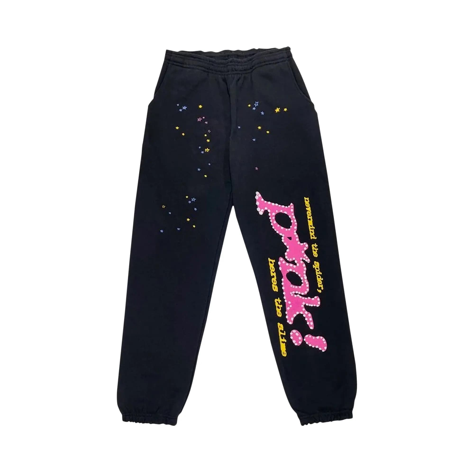 Sp5der P*nk Sweatpants 'Black' by SP5DER