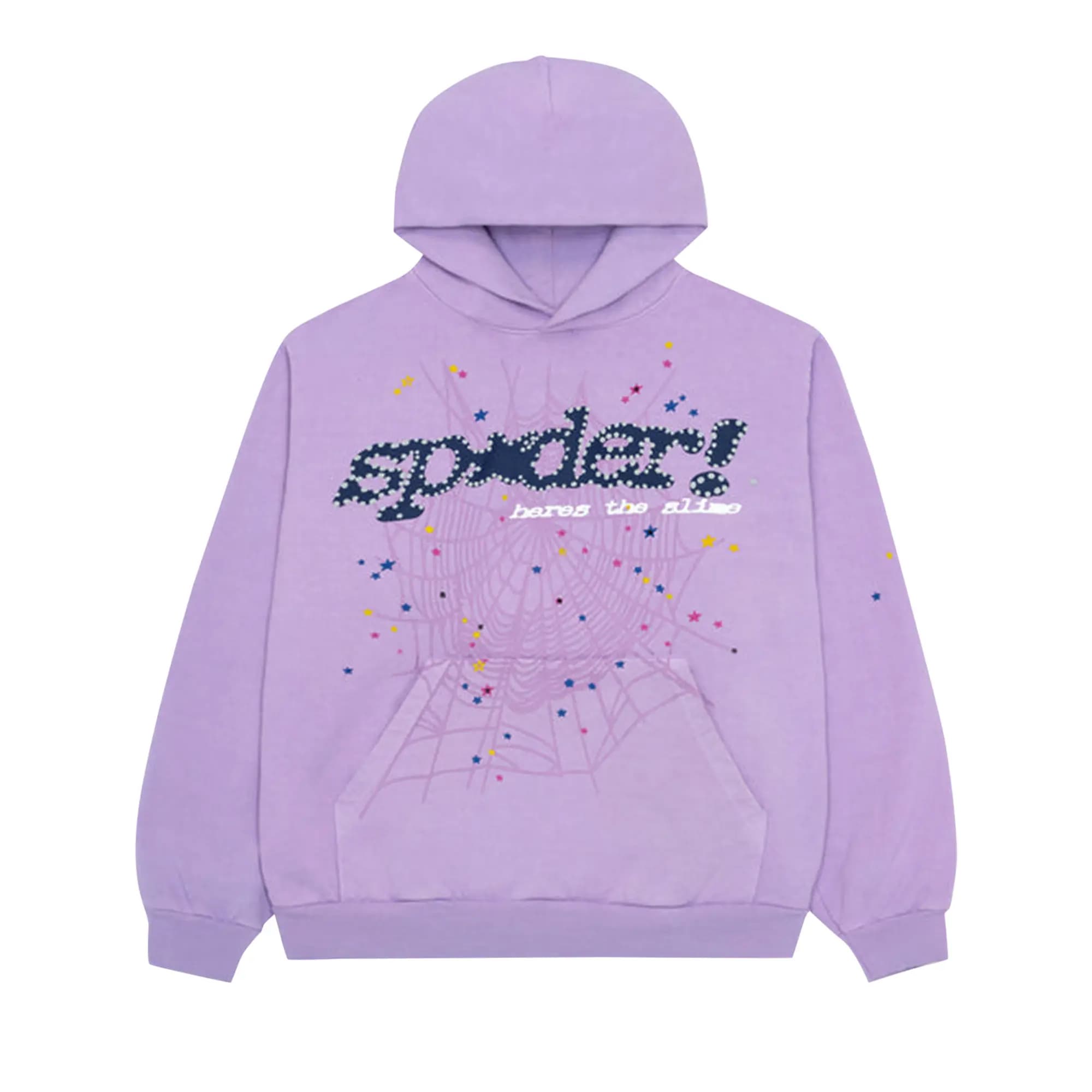 Sp5der Açaí Hoodie 'Purple' by SP5DER