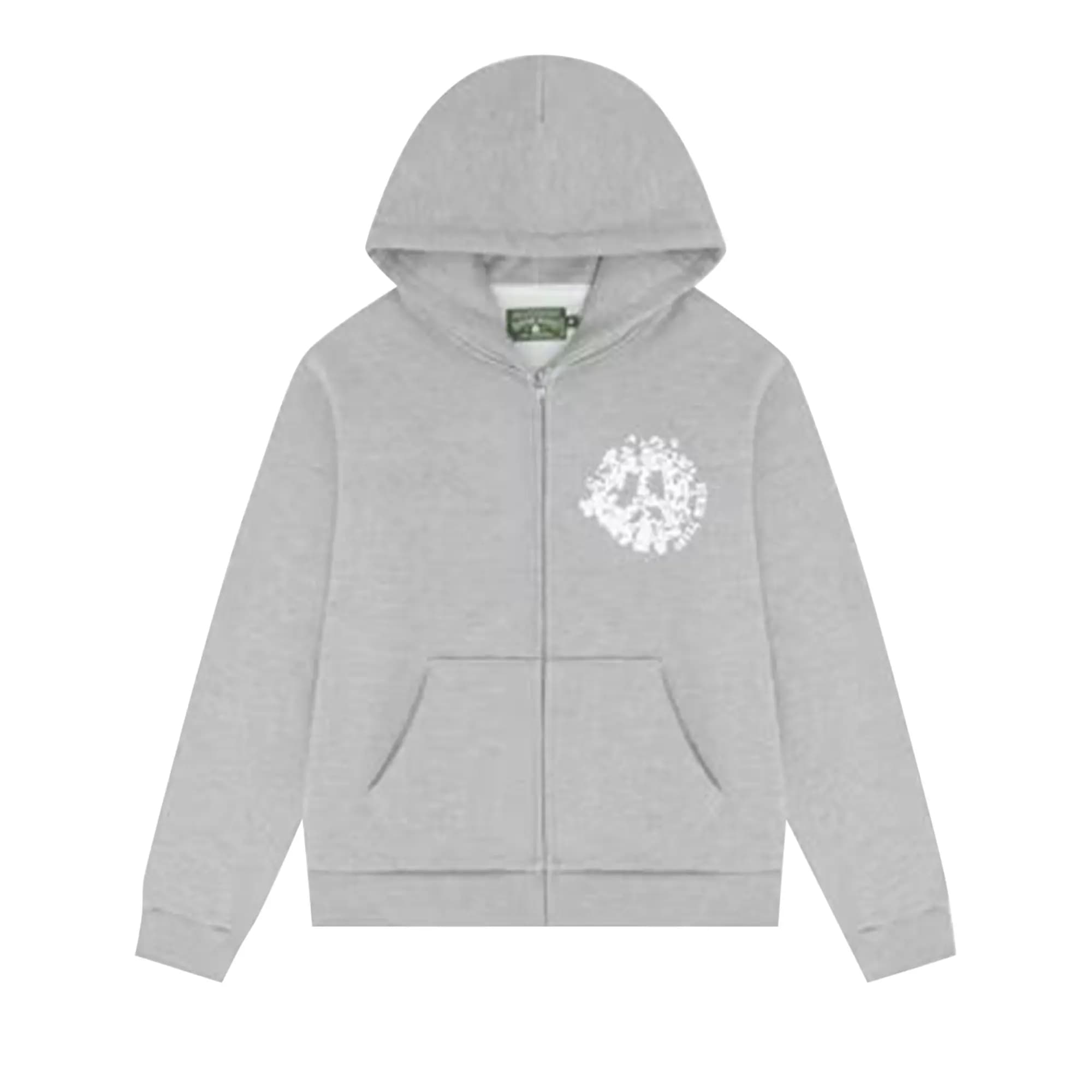 Denim Tears Denim University Zip Hoodie 'Grey/White' by Denim Tears