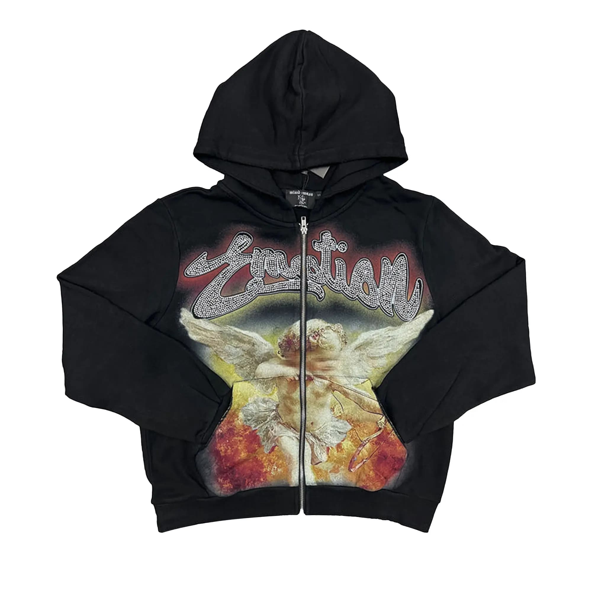 Mixed Emotion Rhinestone Hoodie 'Black' by Mixed Emotion