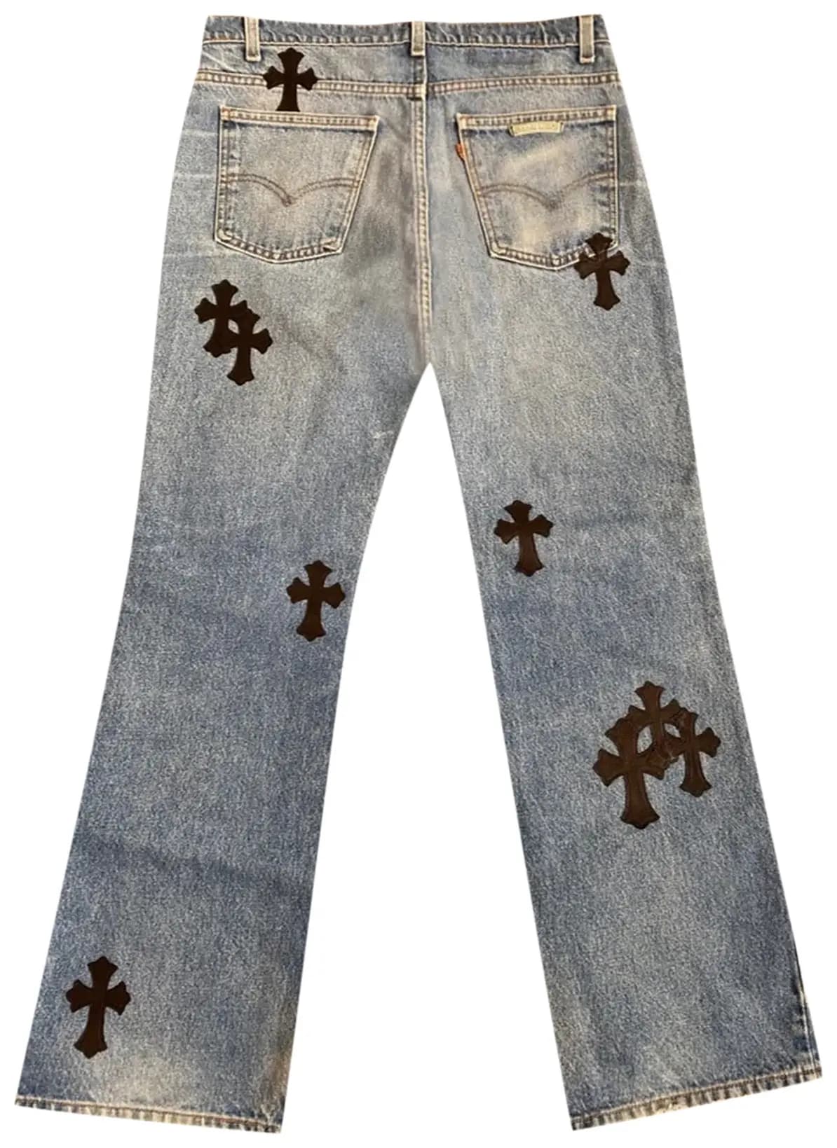 Chrome Hearts x Levi's 517 Cross Patch Denim Pants 'Blue' 2