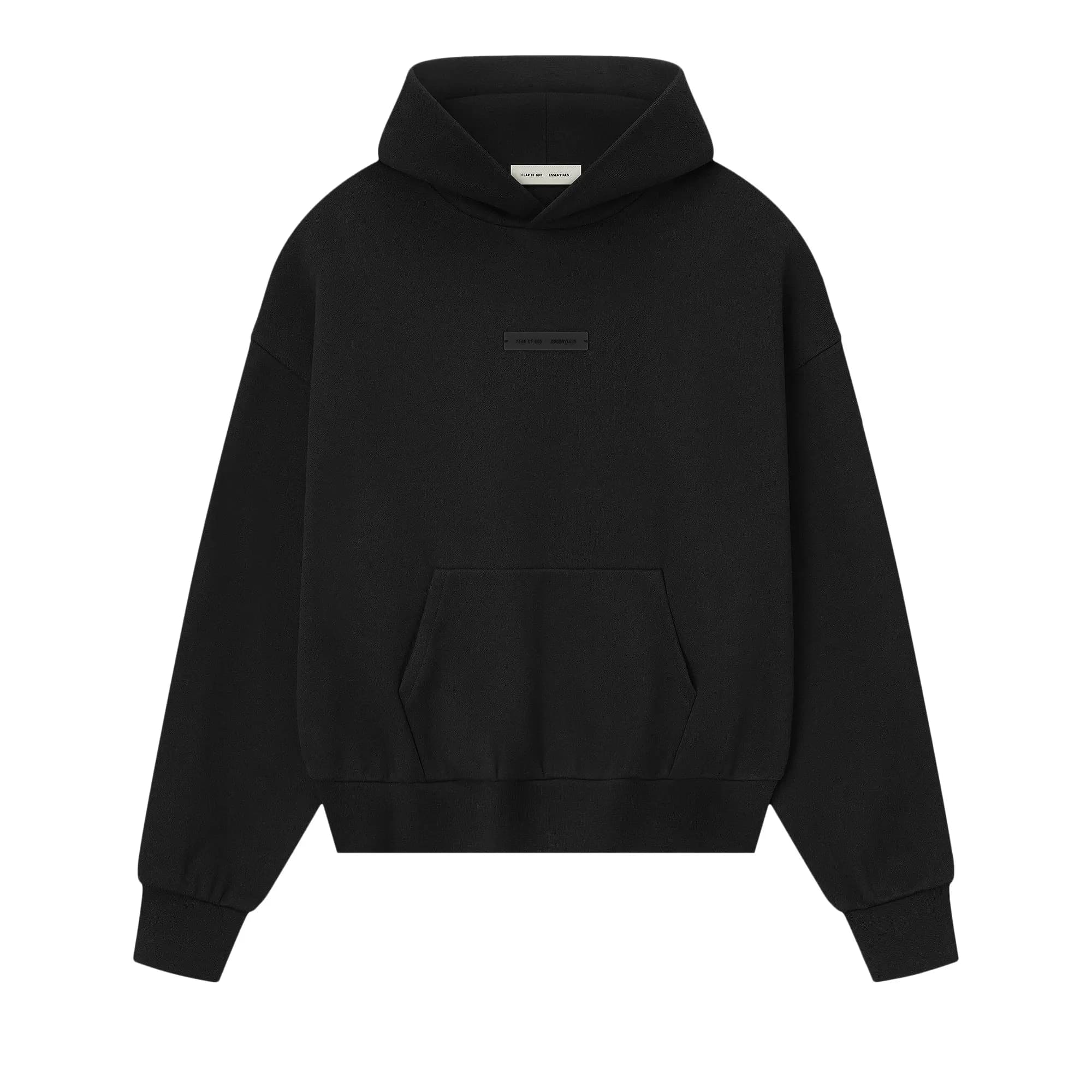 Fear of God Essentials Classic Fleece Hoodie 'Jet Black' by Fear Of God Essentials