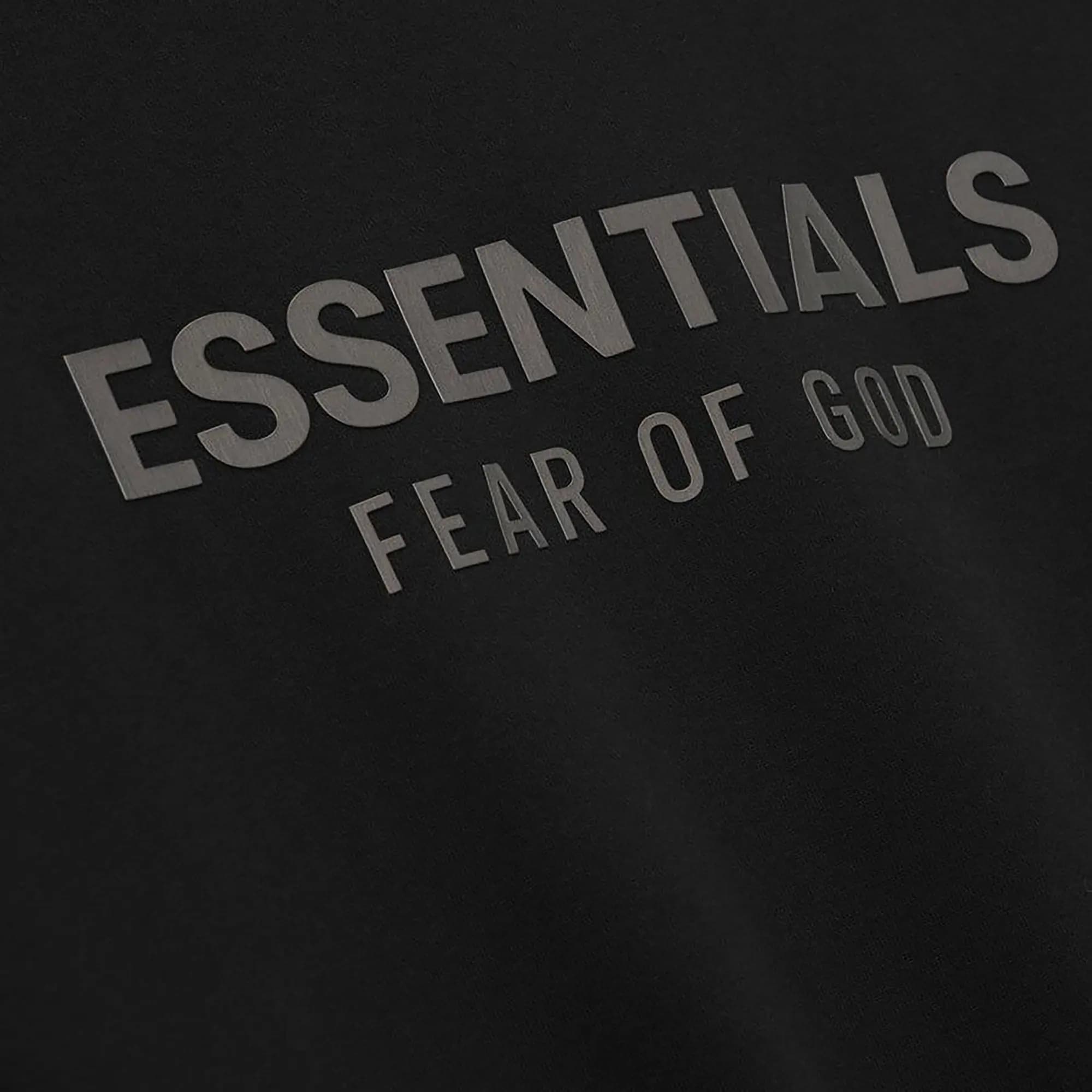 Fear of God Essentials Classic Fleece Hoodie 'Jet Black' 3