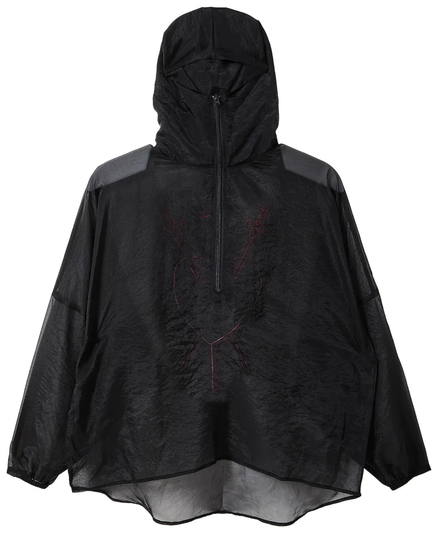 GOAT Sheer Three of Swords Tarot Anorak Black/Red 2