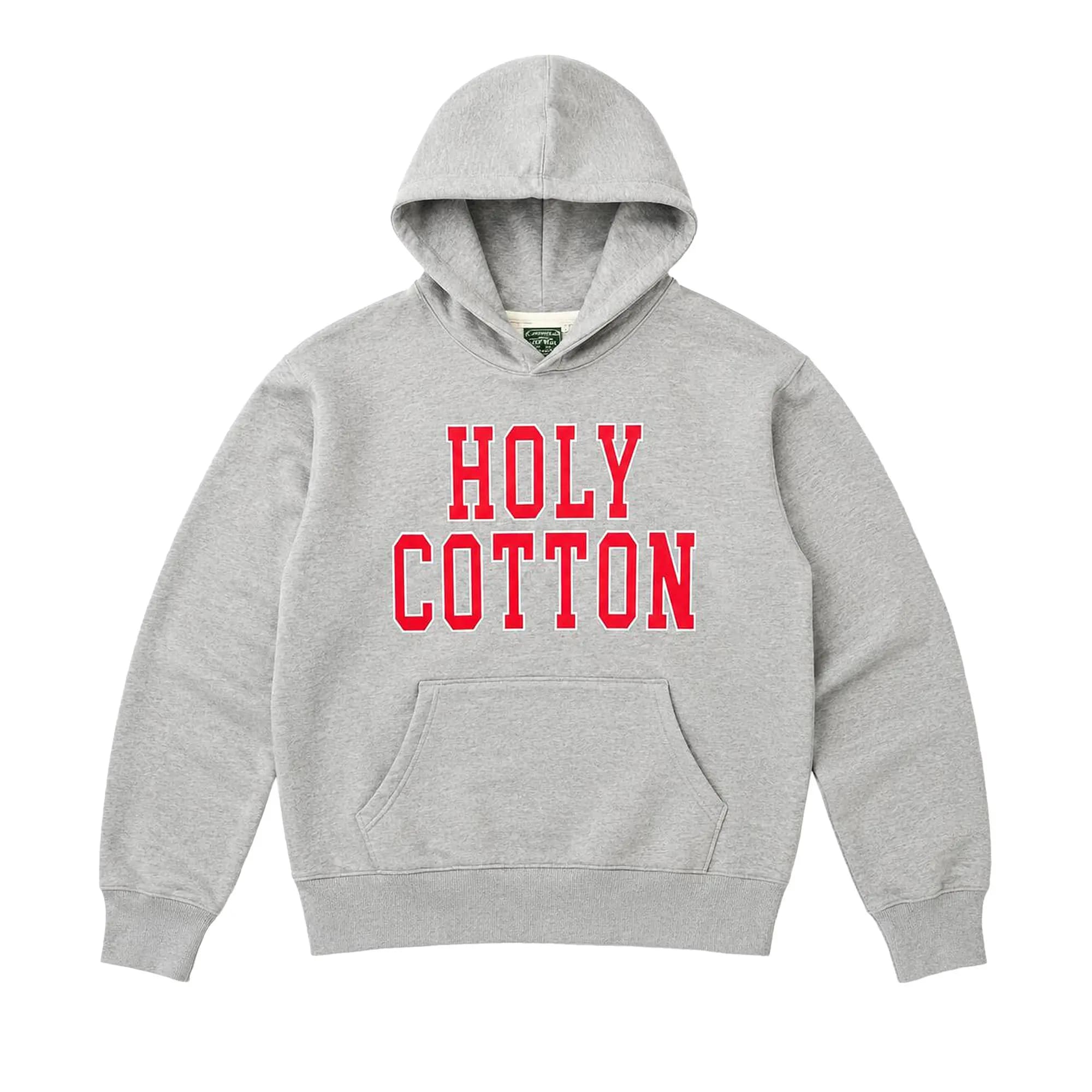 Denim Tears Holy Cotton Hoodie 'Grey/Red' by Denim Tears